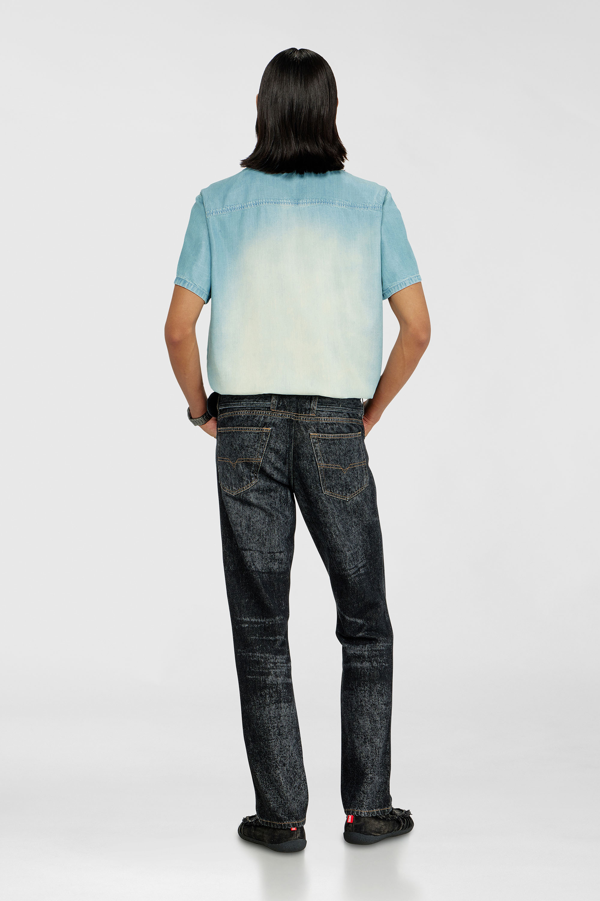 Diesel - Slim Jeans D-Villus 09Q24 Uomo, Nero/Grigio scuro - Image 3