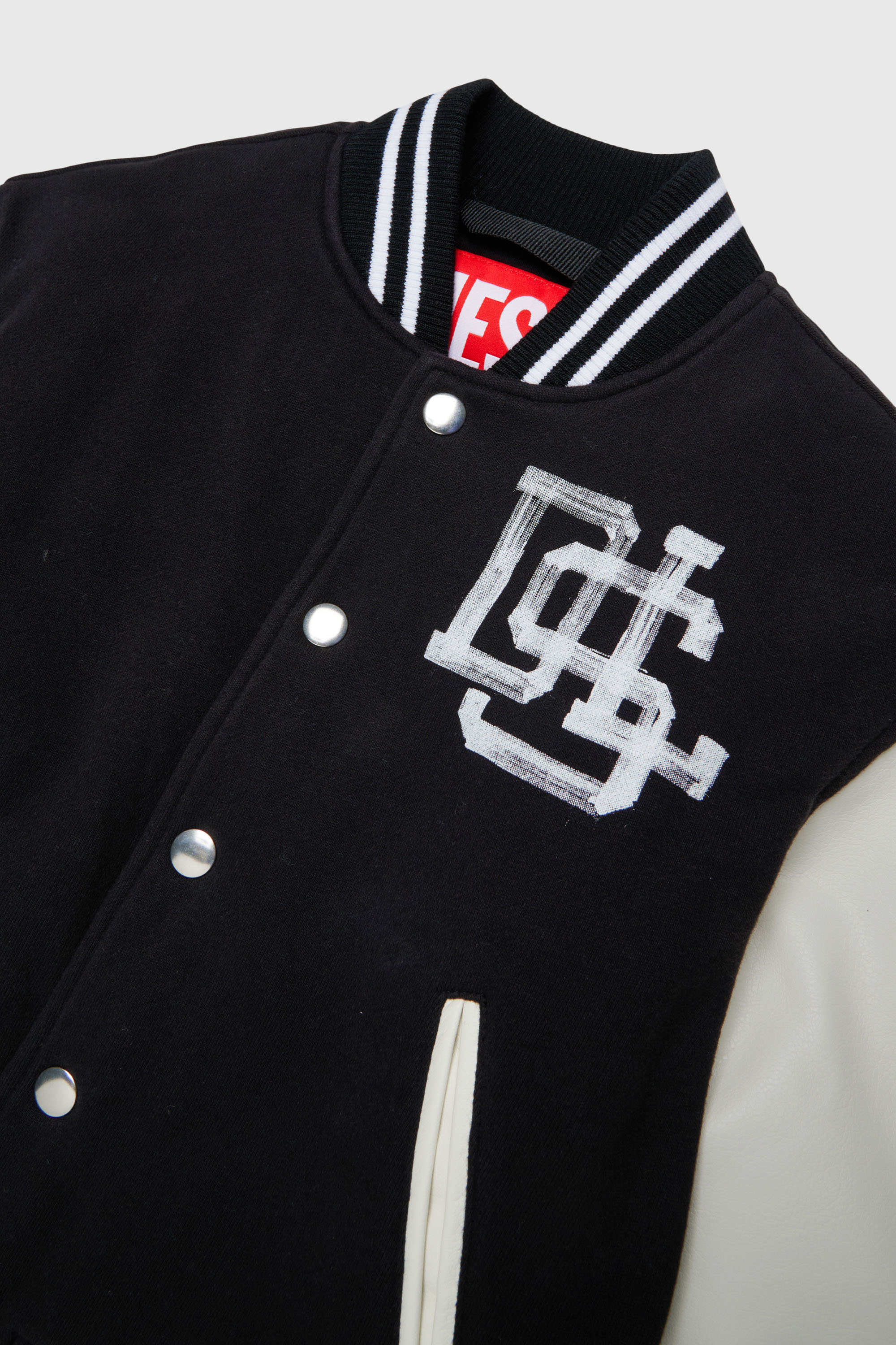 Diesel - JBAND, Giacca varsity colour-block Uomo in Nero - 3