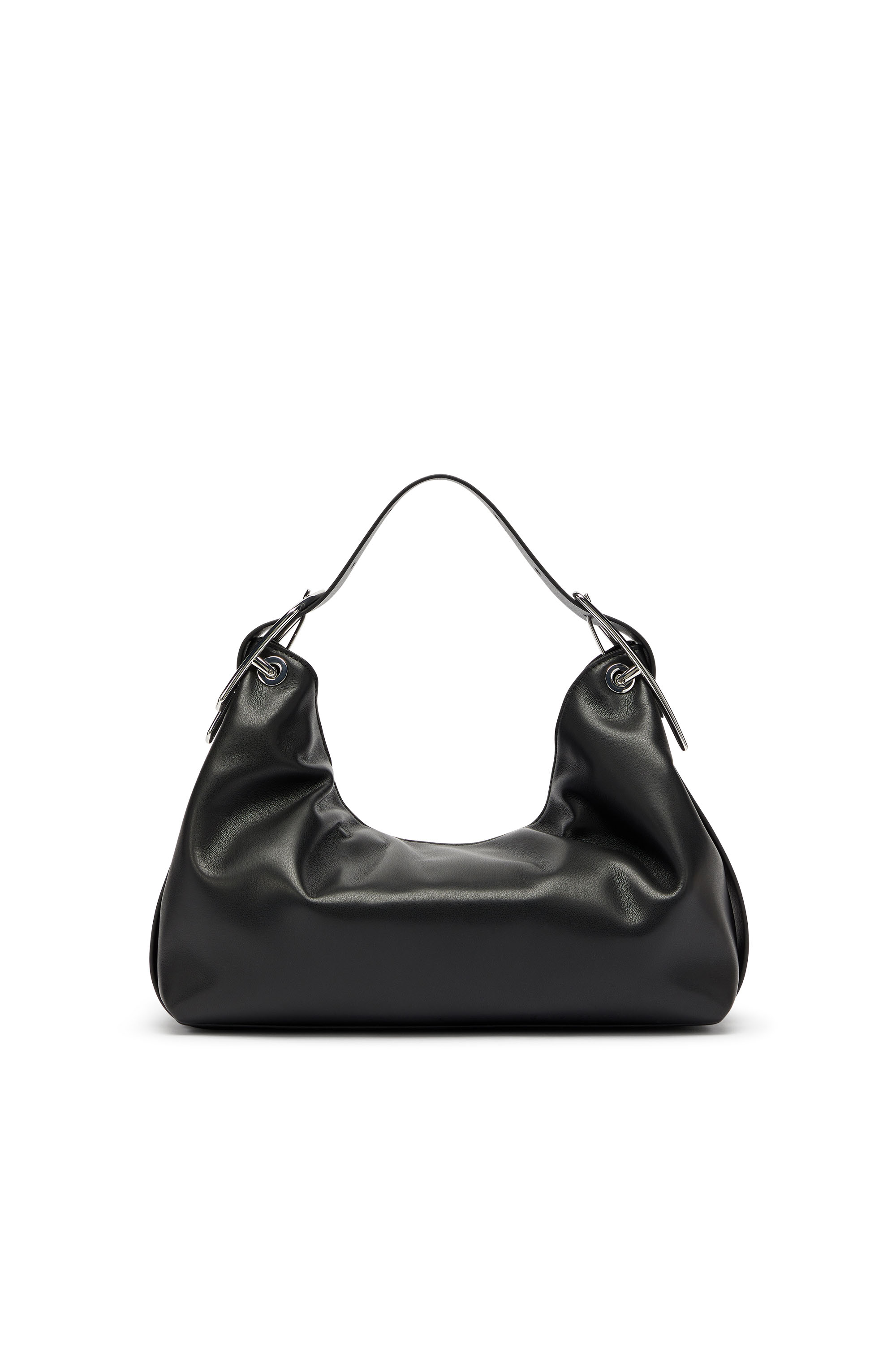 Diesel - D-LINE SHOULDER, D-Line-Borsa a spalla in pelle Donna in Nero - 4