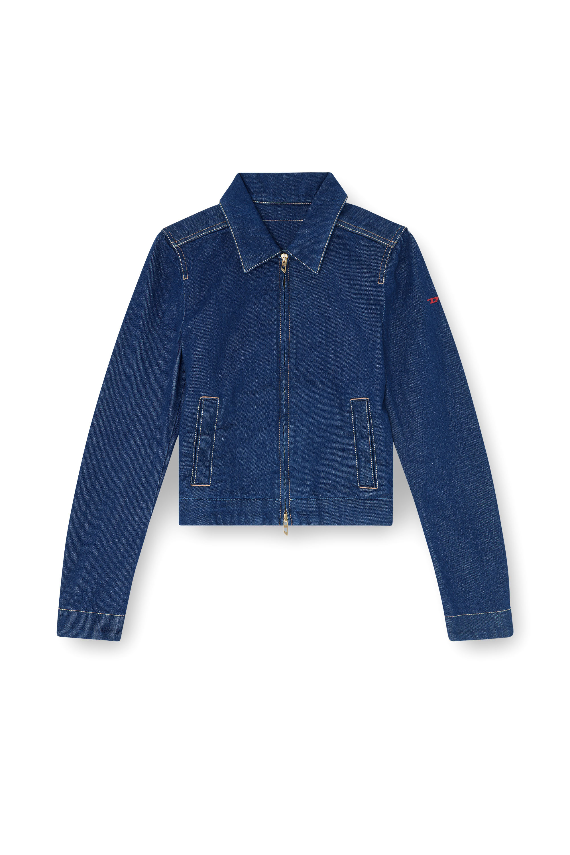 Diesel - DE-CORB, Giacca coach in denim rinse Donna in Blu - 3