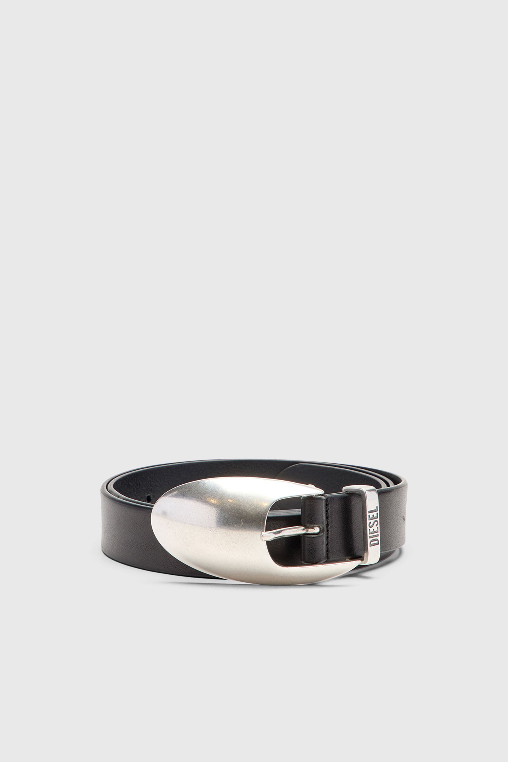 Diesel - B-ROP 30, Cintura 3 cm in pelle con fibbia scultura Uomo in Nero - 1