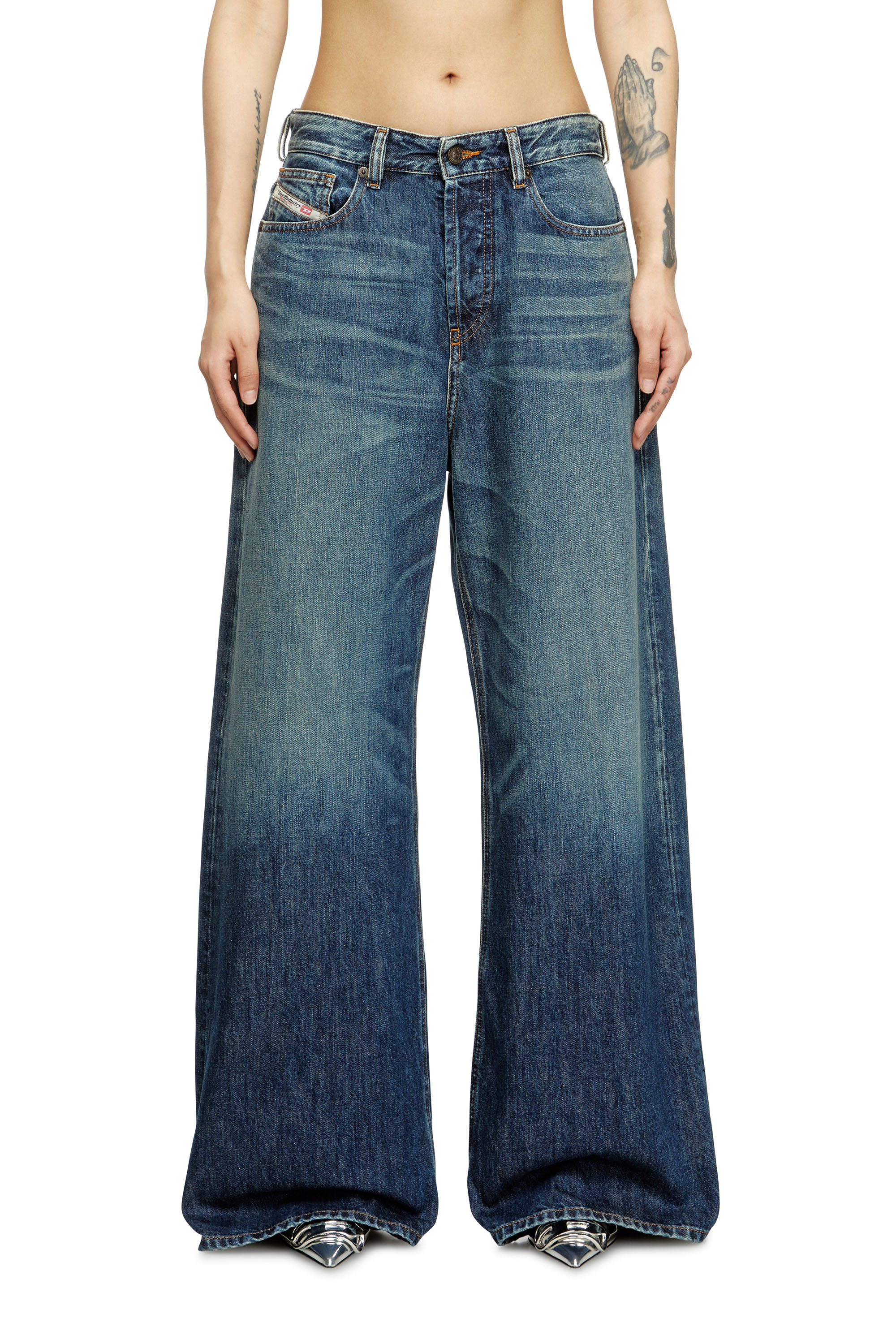 Diesel - Relaxed Jeans 1996 D-Sire 09H59 Donna, Blu Scuro - Image 1