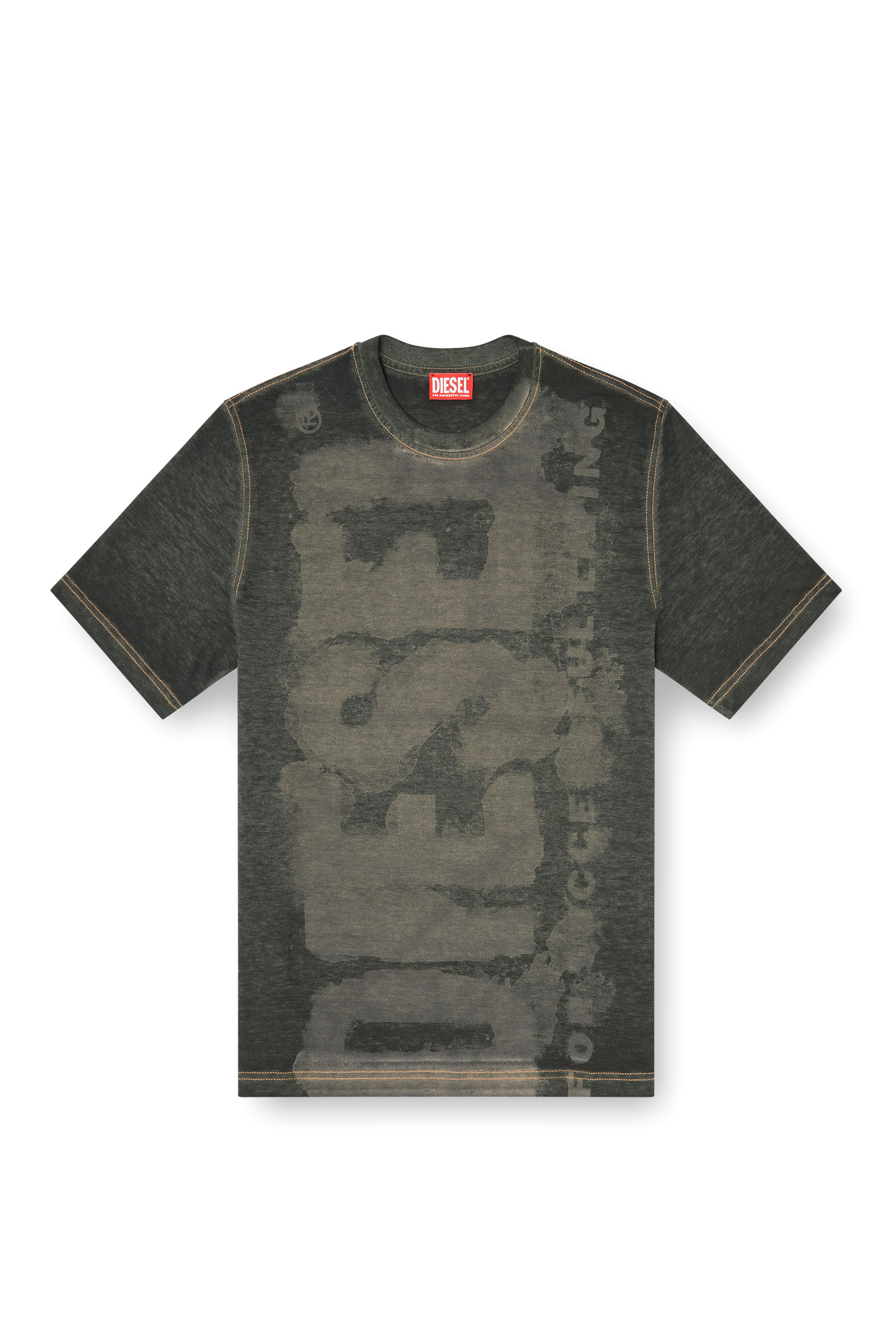 Diesel - T-ADJUST-R18, T-shirt in piqué dévoré Uomo in ToBeDefined - 3