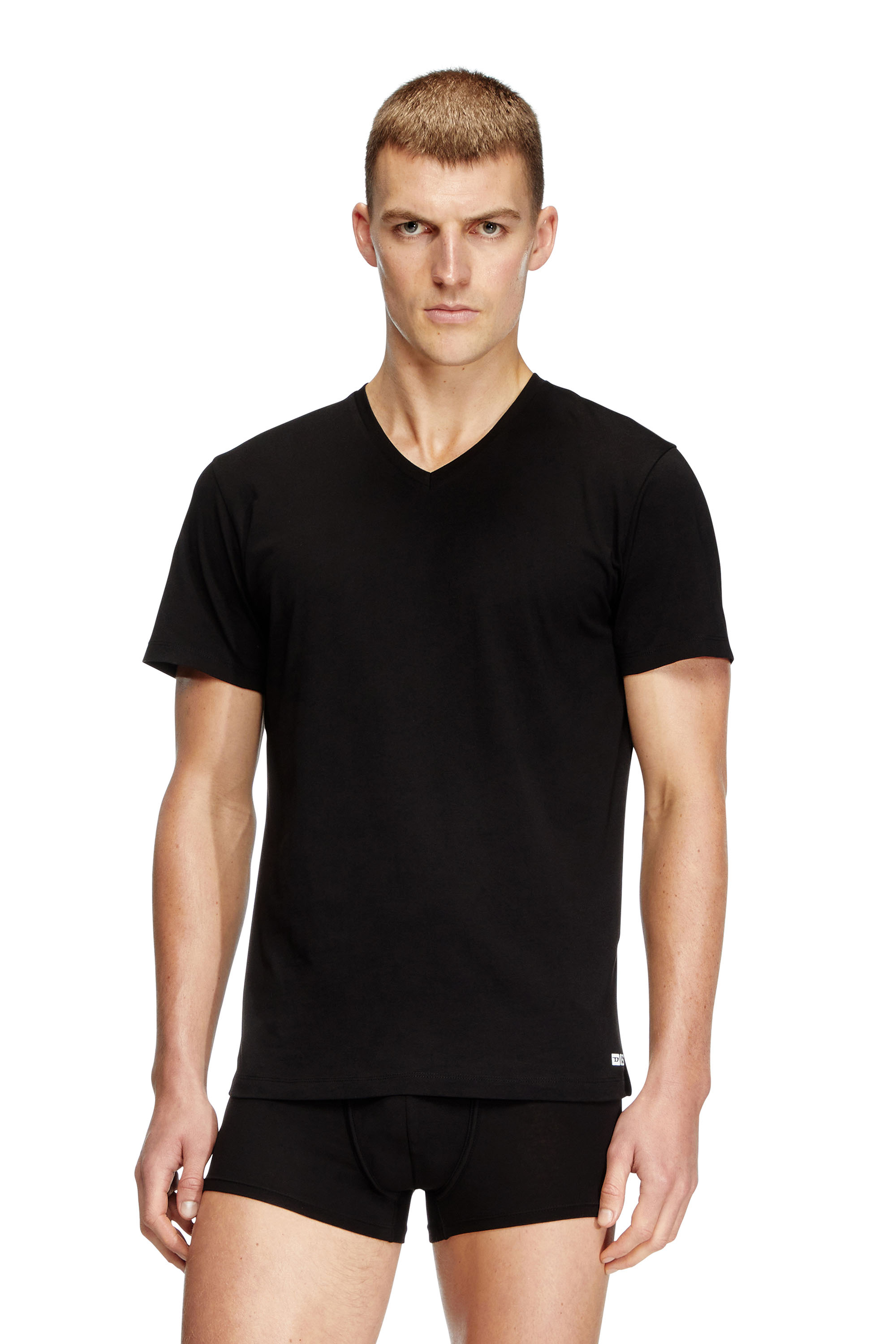 Diesel - MICHAEL-D-BOX-3PACK, Set da tre di T-shirt con scollo a V Uomo in Nero - 2