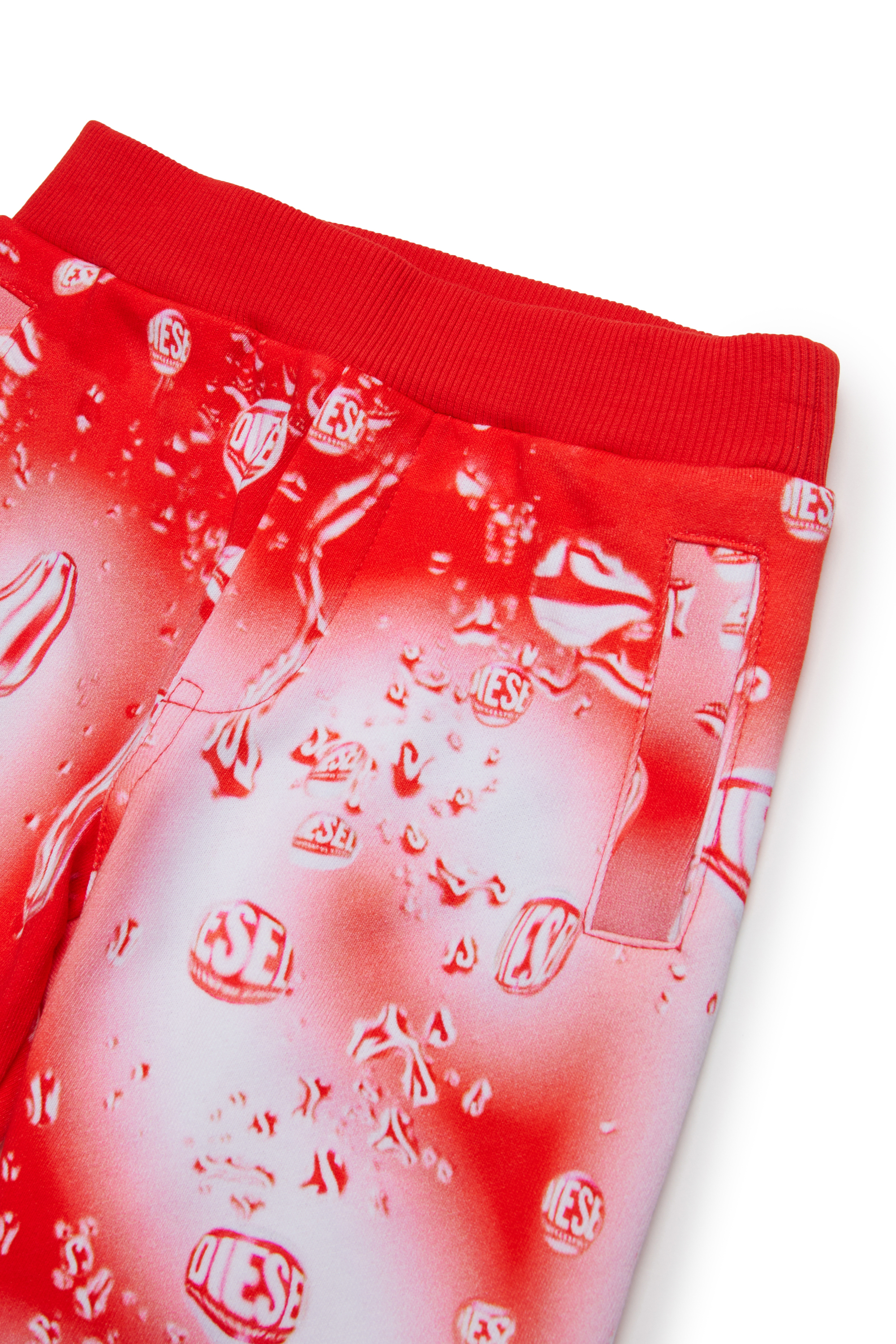 Diesel - PULIB, Pantaloni in cotone con stampa Unisex in Rosso - 3