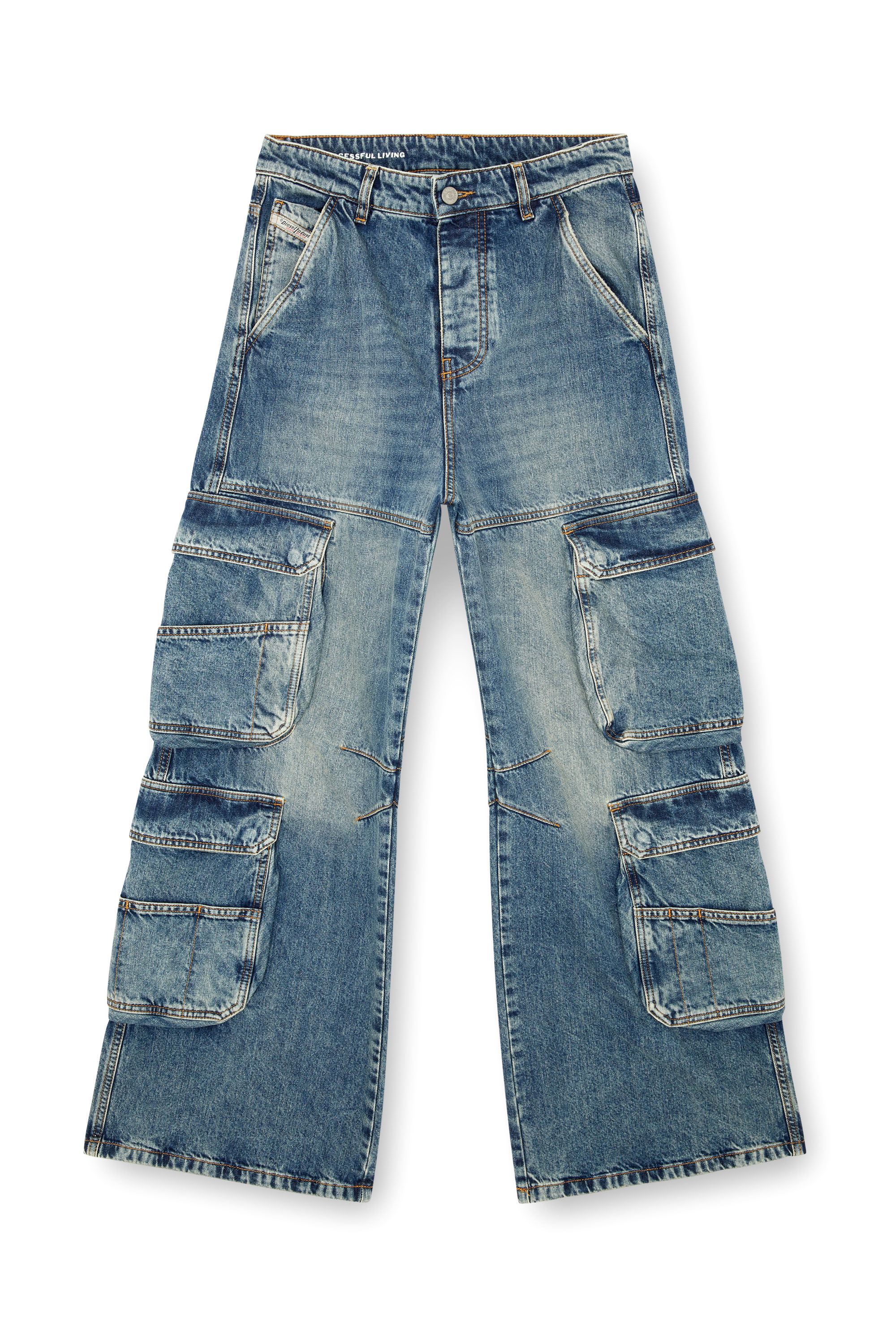 Diesel - Donna Straight Jeans 1996 D-Sire 0NLAX, Blu medio - Image 3