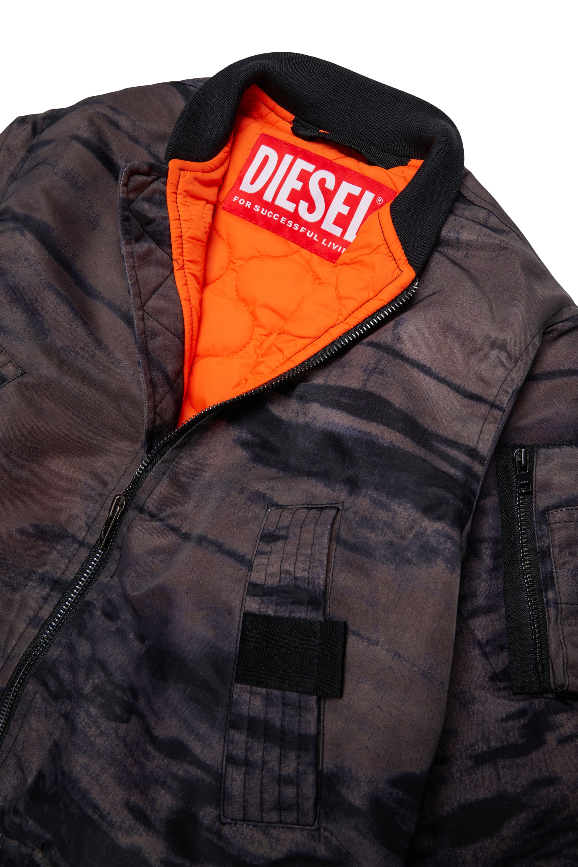 Diesel - JAKEPSDLBZ, Bomber in nylon con fodera trapuntata Uomo in Verde - 3