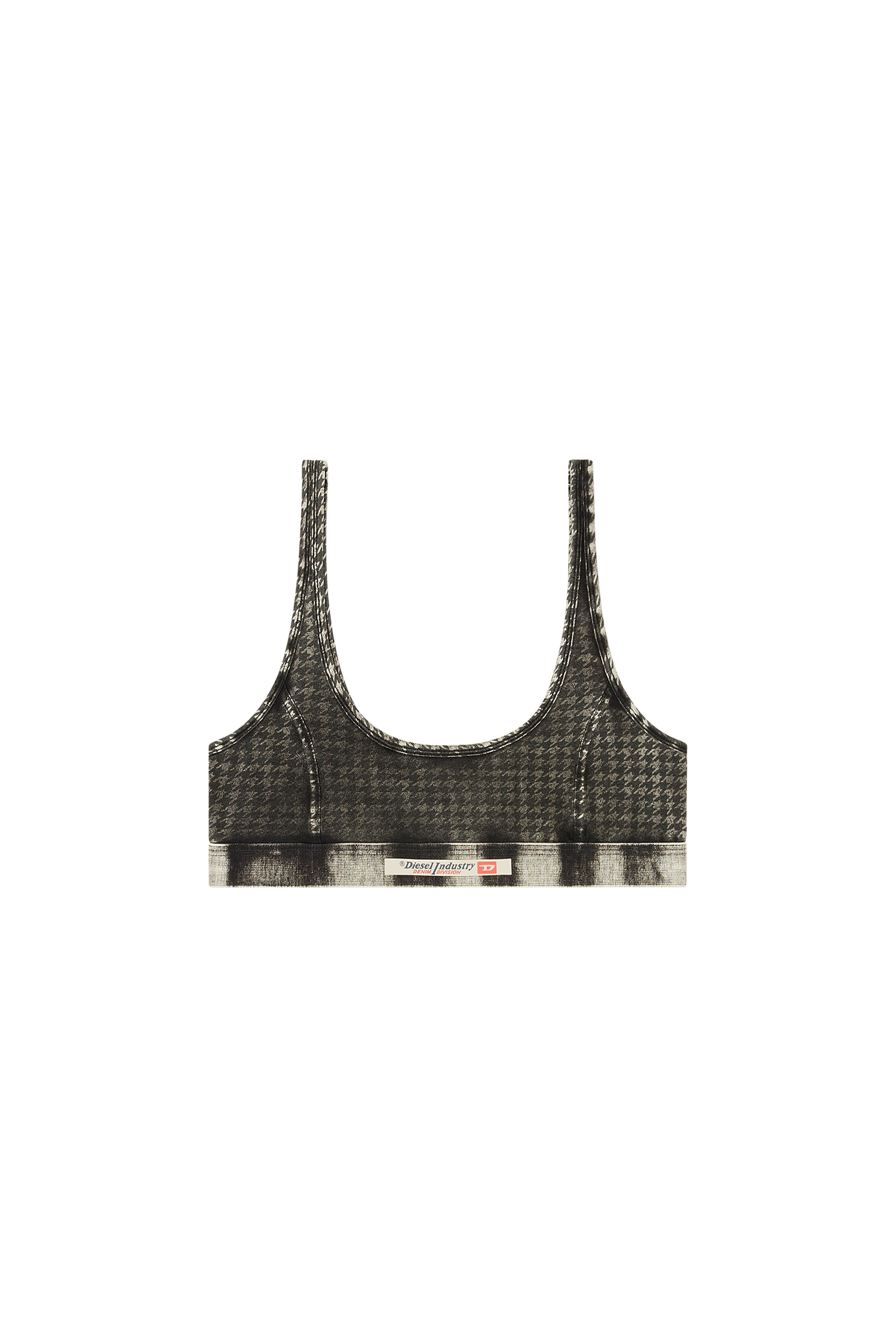Diesel - ARIEL-DNM, Reggiseno in cotone con stampa integrale Donna in Grigio - 3