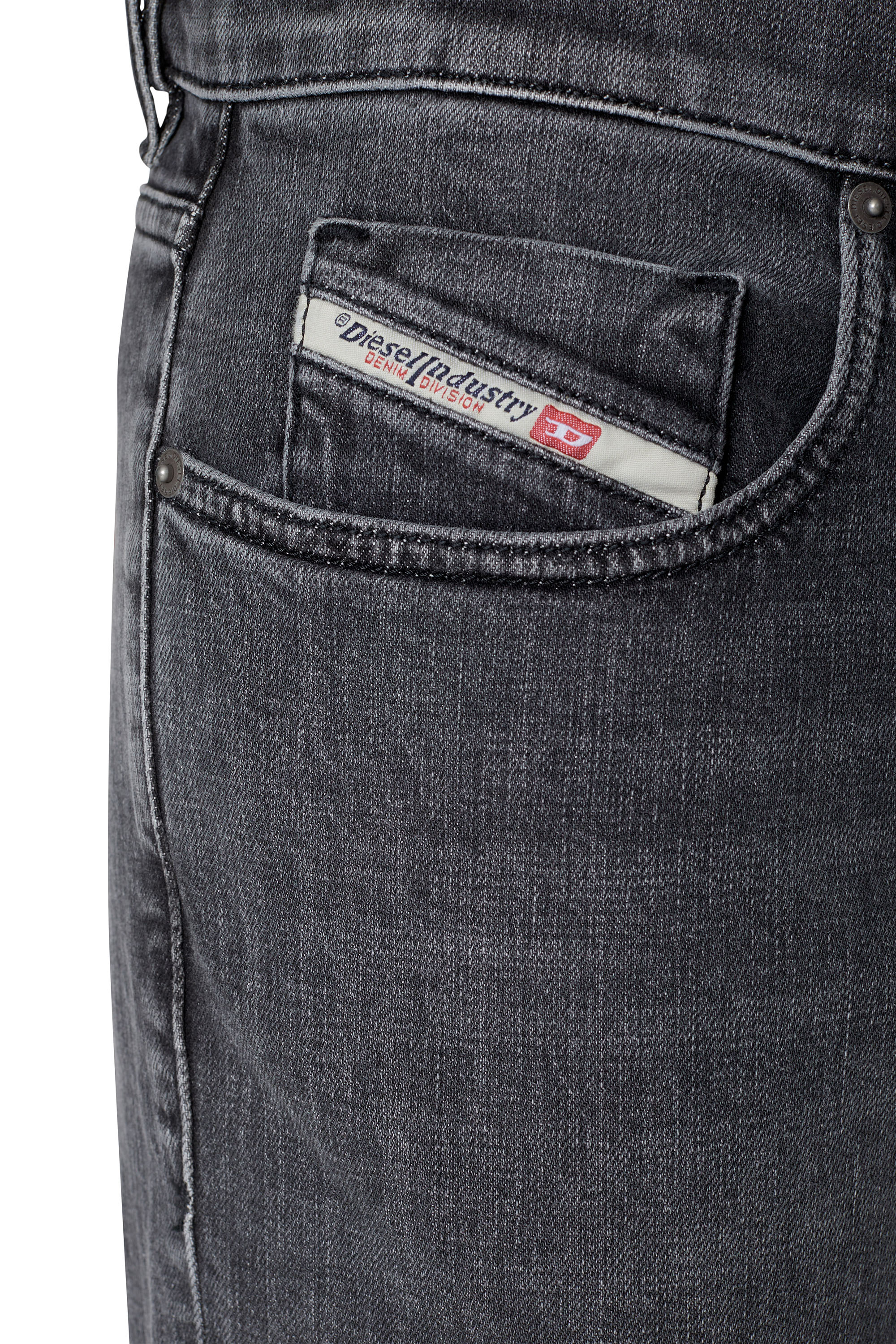 Diesel - Slim Jeans 2019 D-Strukt 09C47, Nero/Grigio scuro - Image 4