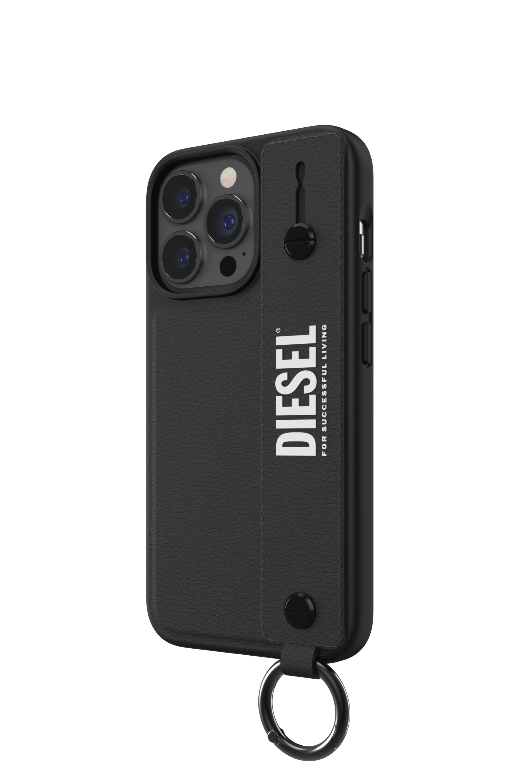 Diesel - 47177 TECH CHAIN, Cover con cinturino per iPhone 13/13 Pro Unisex in Nero - 4