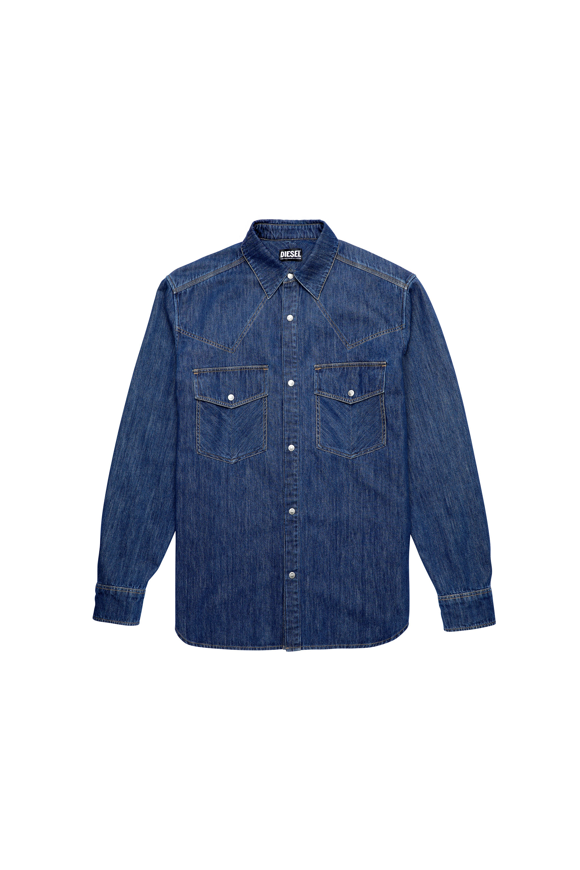 D-OCEAN-SP, Blu Scuro - Camicie in Denim