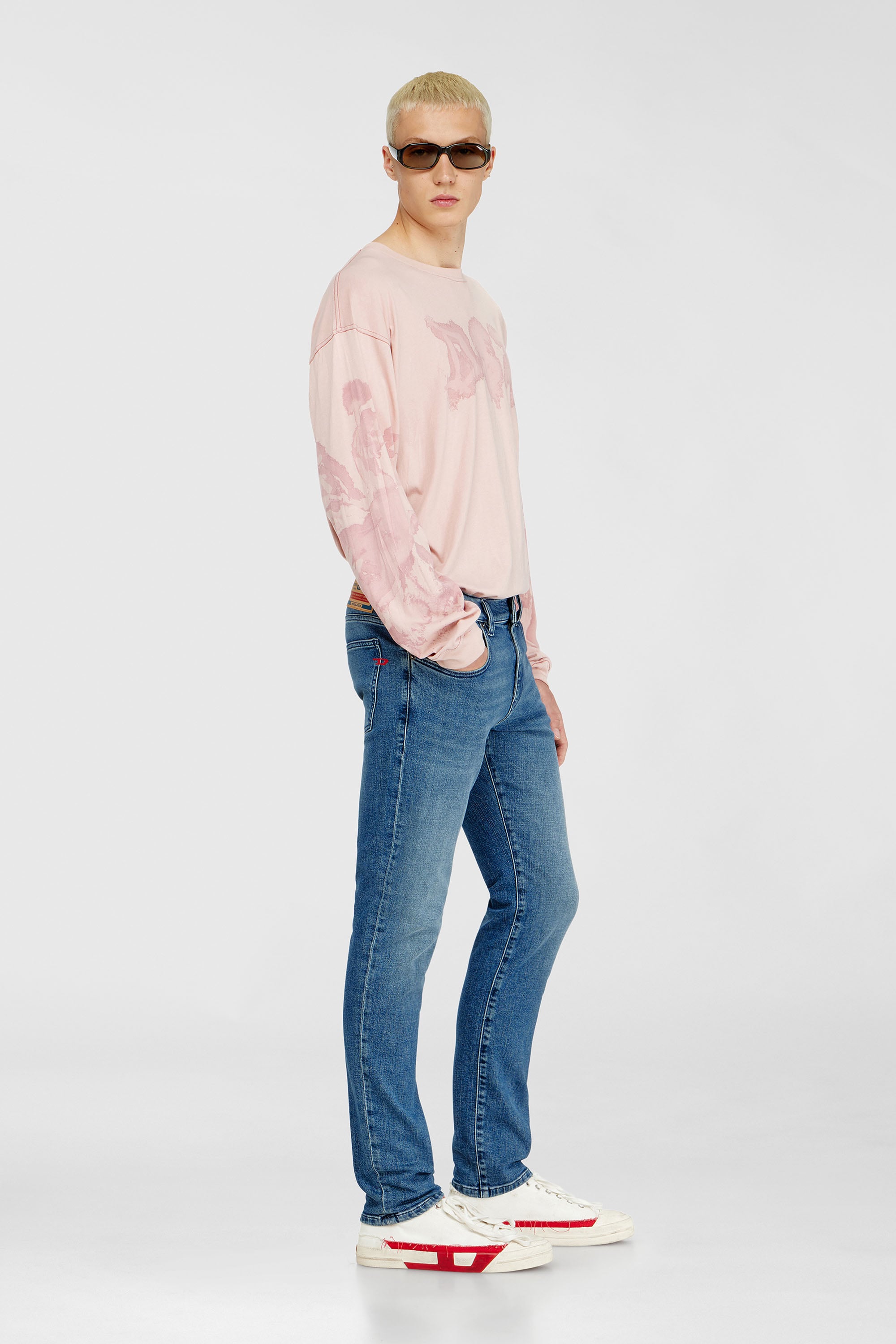 Diesel - Slim Jeans 2019 D-Strukt 0HDBK Uomo, Blu medio - Image 2