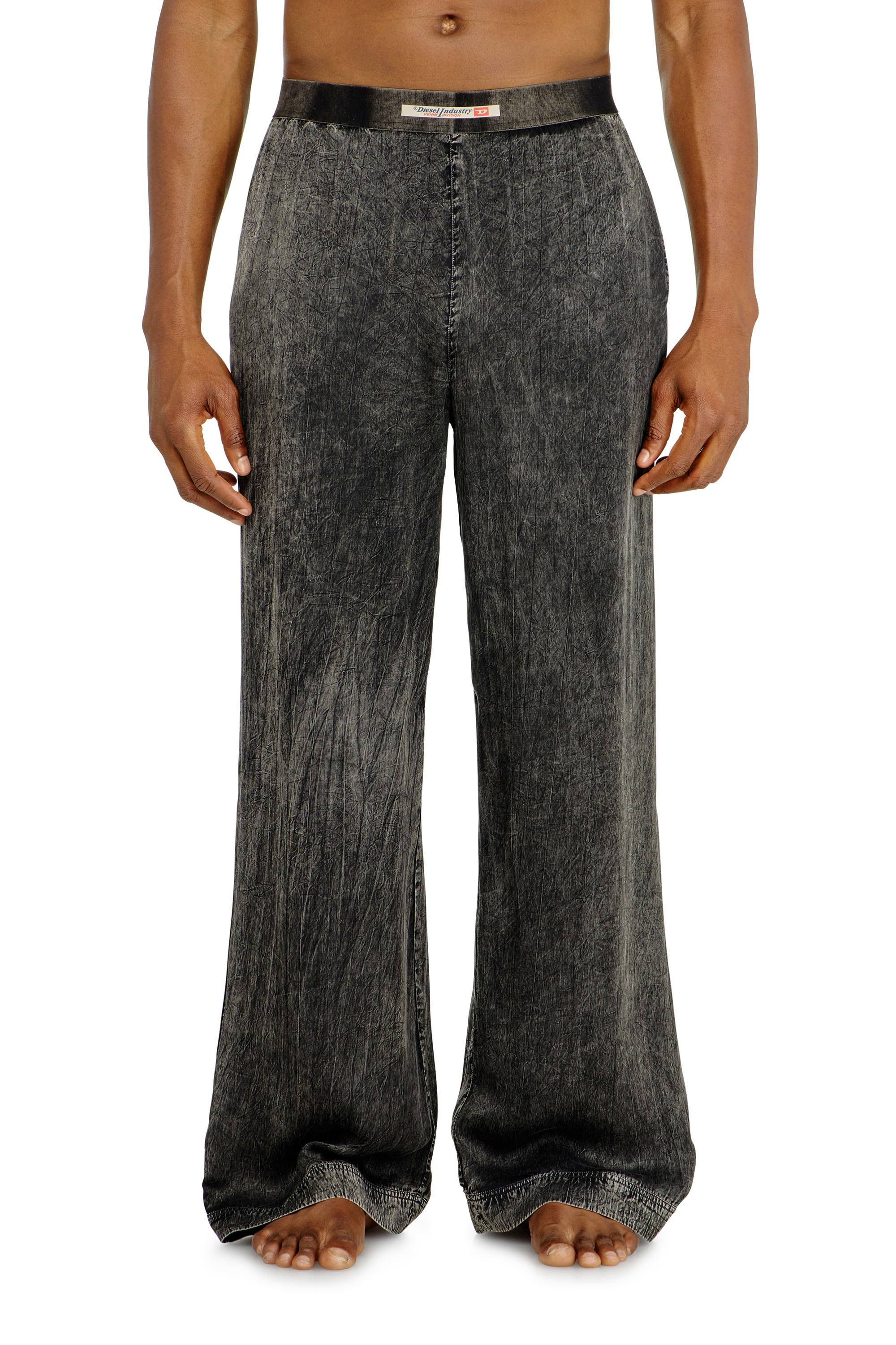 Diesel - ZAYNE-DNM, Pantaloni in viscosa dalla vestibilit&agrave; fluida Uomo in Grigio - 2