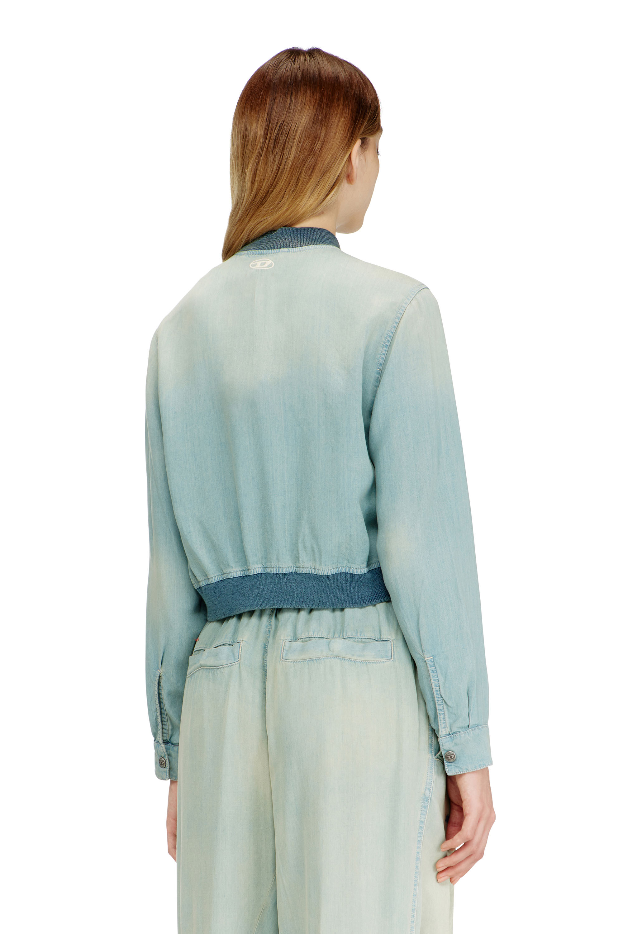 Diesel - DE-RANIA-S1, Camicia-bomber in denim fluido effetto dirt Donna in ToBeDefined - 4