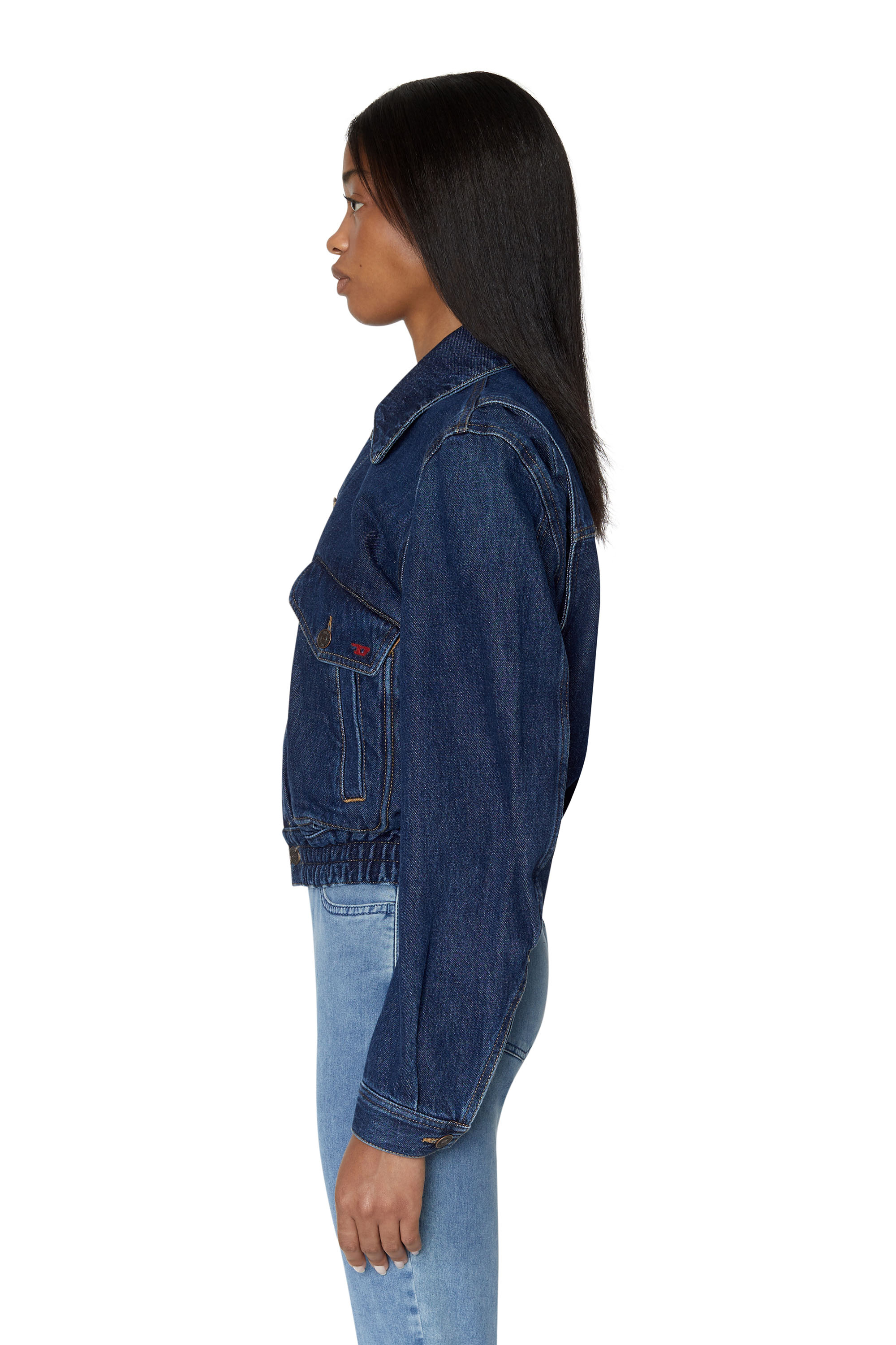 Diesel - DE-TRACY BOMBER JACKET, Blu Scuro - Image 6