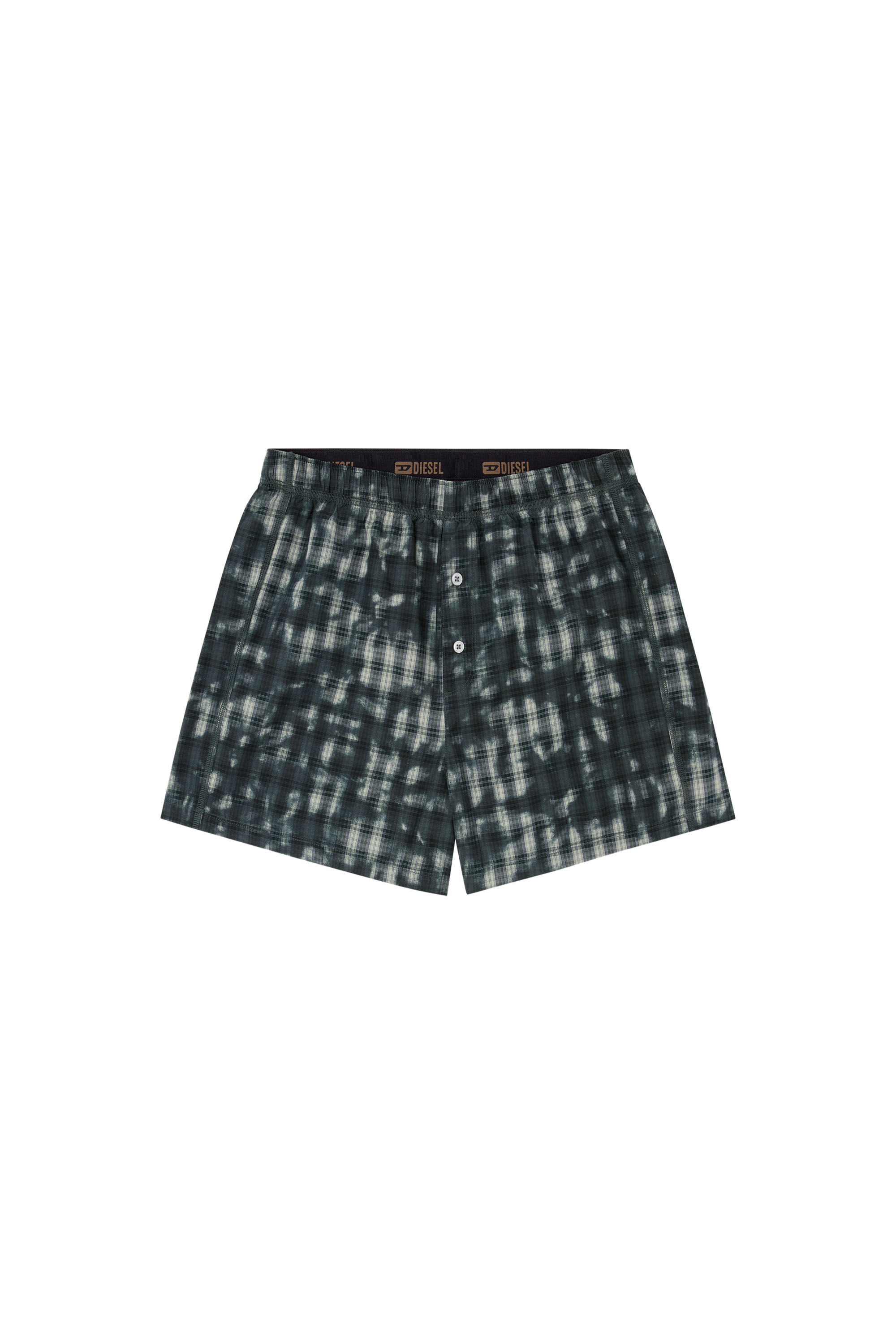 Diesel - STARK-UTLT, Boxer con stampa check Unisex in Verde - 6