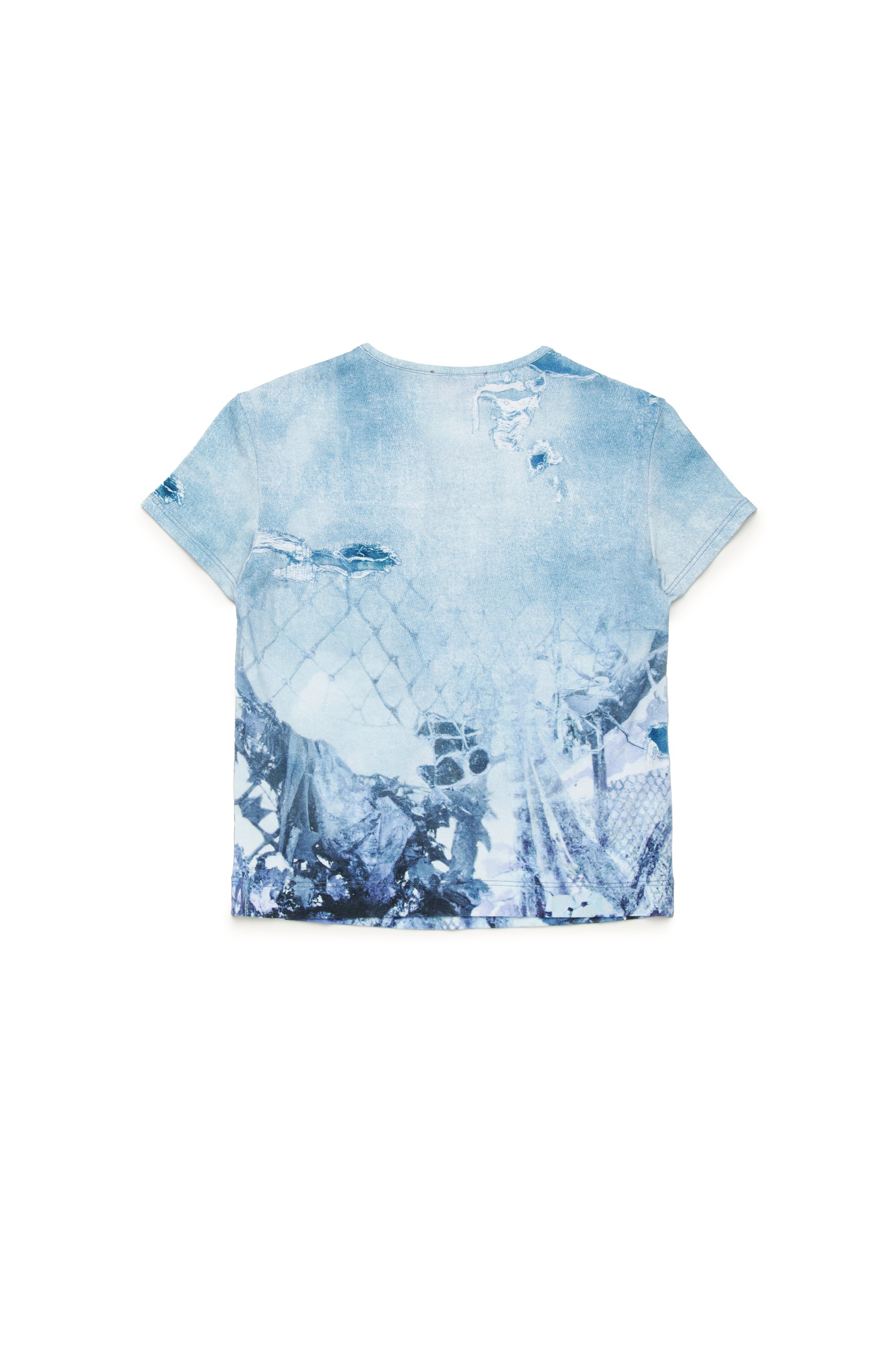 Diesel - TUNCSKI, T-shirt con stampa Camouflower Donna in Blu - 2