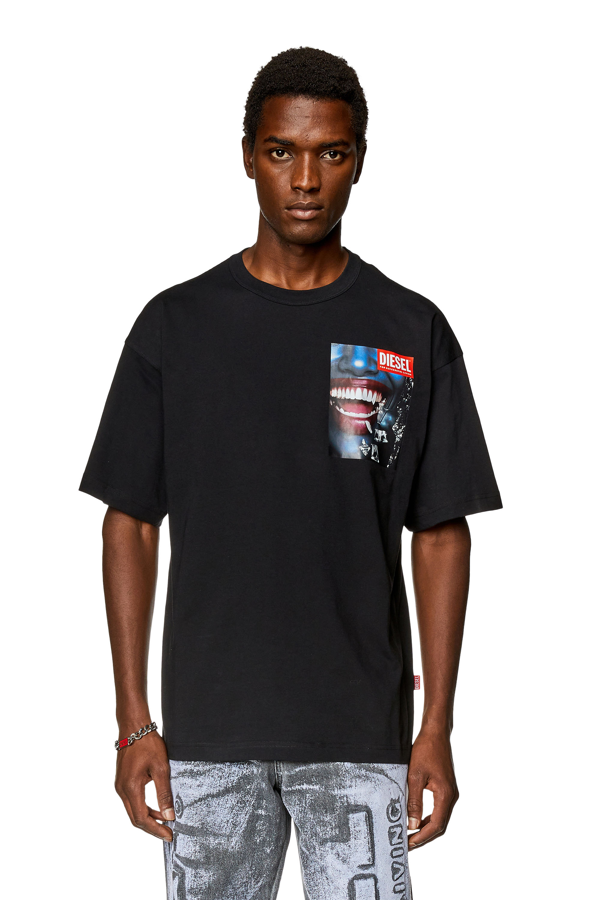 Diesel - T-NABEL-FACE, Nero - Image 1
