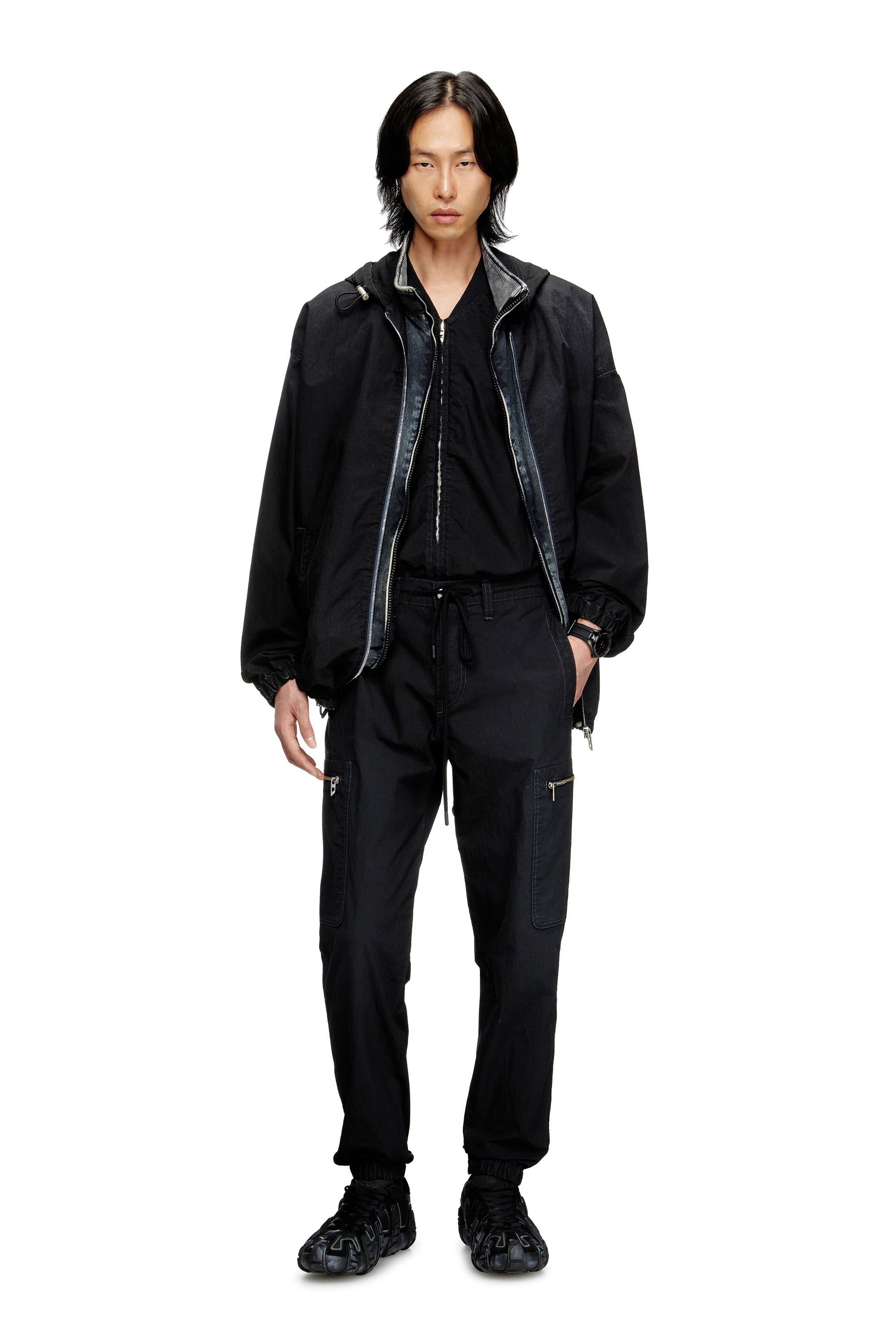 Slim D-Lab JoggJeans® 068SJ, Nero/Grigio scuro Diesel - Slim D-Lab JoggJeans® 068SJ Unisex, Nero/Grigio scuro - Image 1