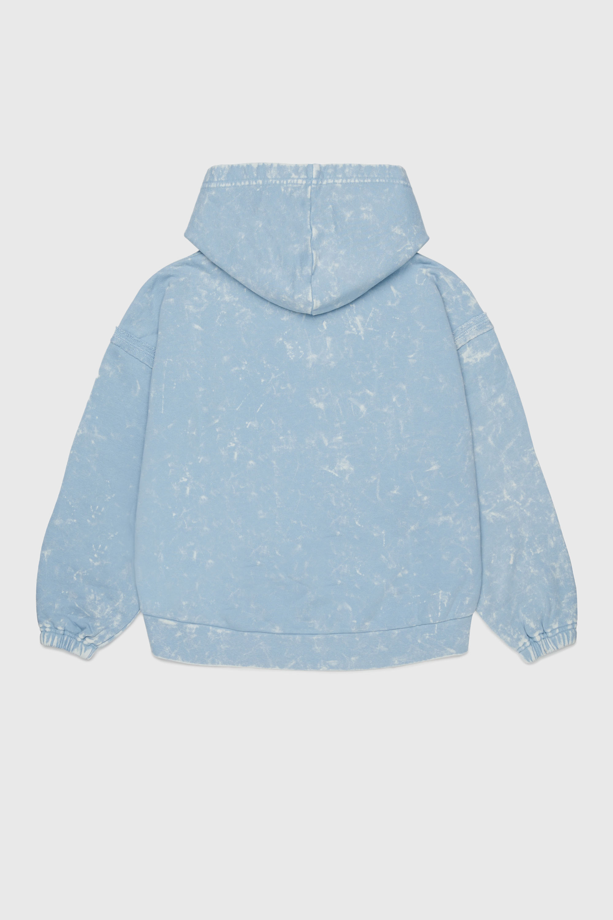 Diesel - SLOXY, Felpa con cappuccio effetto tie-dye con logo arcobaleno Donna in Blu - 2