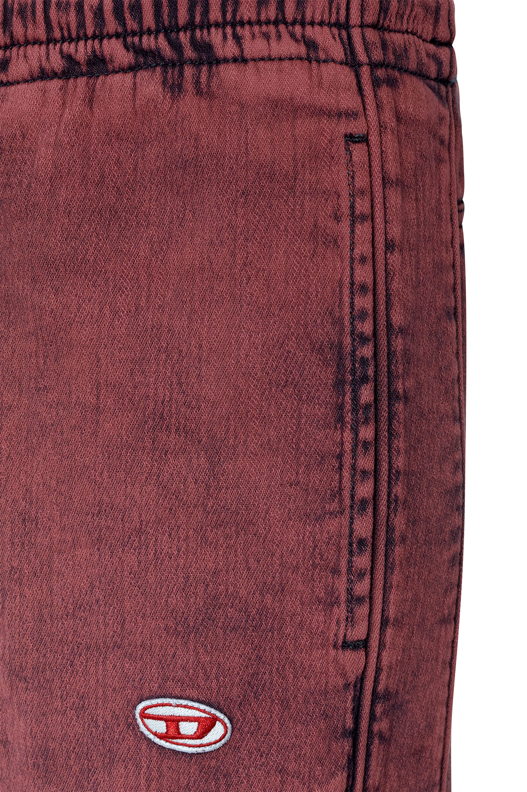 Diesel - D-Martians Track Denim 09E32 Straight, Rosso - Image 3