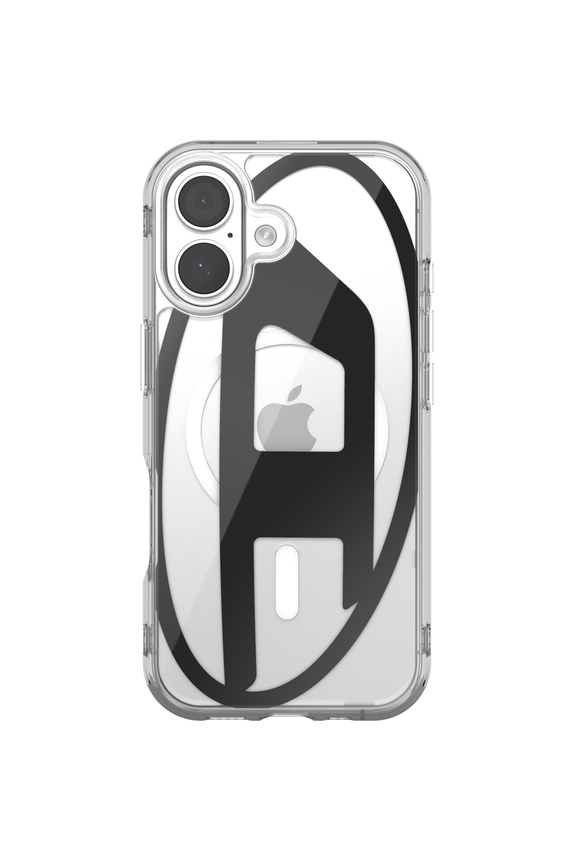 Diesel - 60415 AOP CASE, Custodia metallica Oval D con Magsafe per iPhone 17 Unisex in Nero - 2