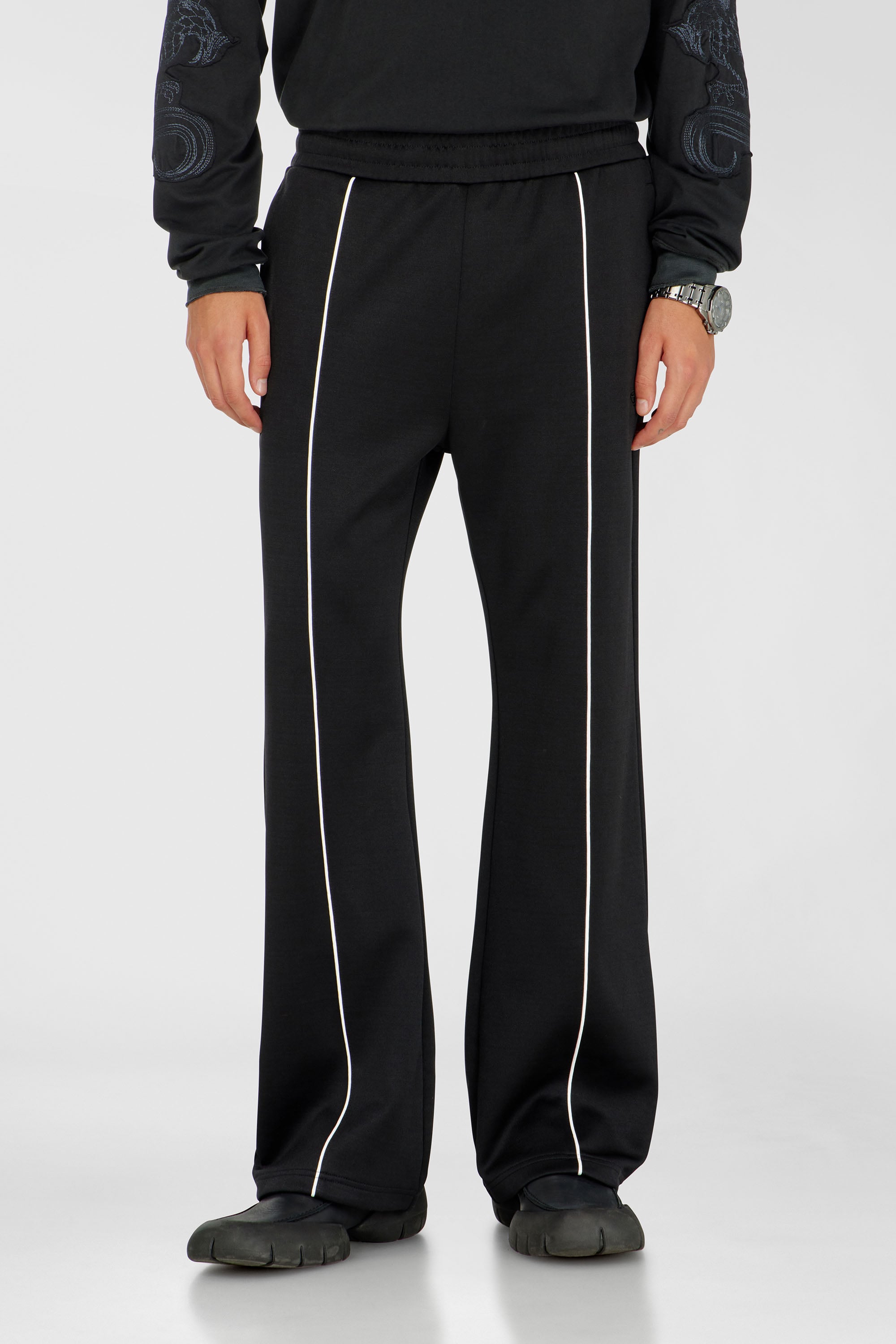Diesel - P-LOCKING-DO, Pantaloni con profili a contrasto Uomo in Nero - 3