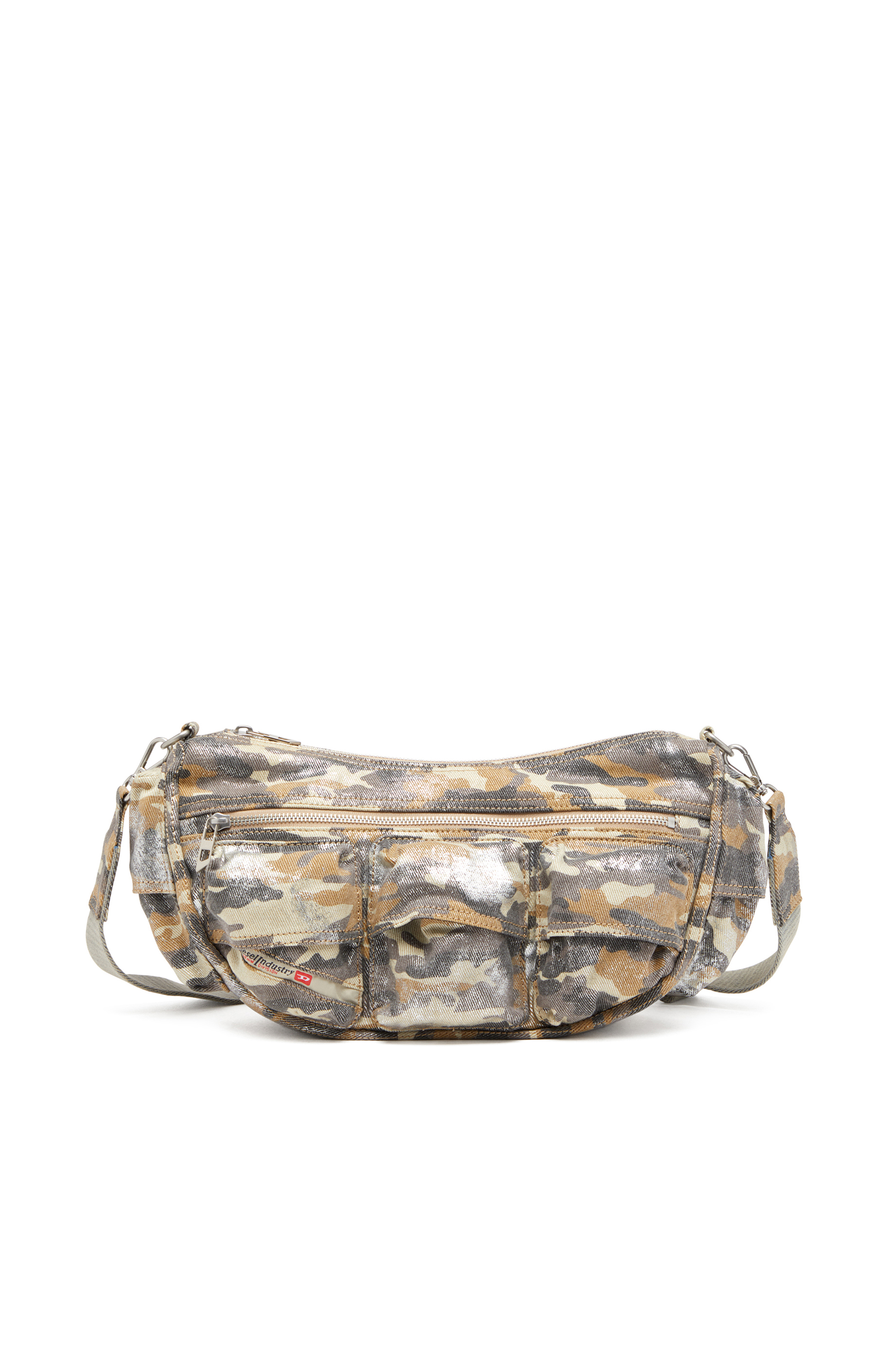 Diesel - MULTI-PKTS SHOULDER BAG X, Borsa multipocket in twill camouflage Donna in Multicolor - 1