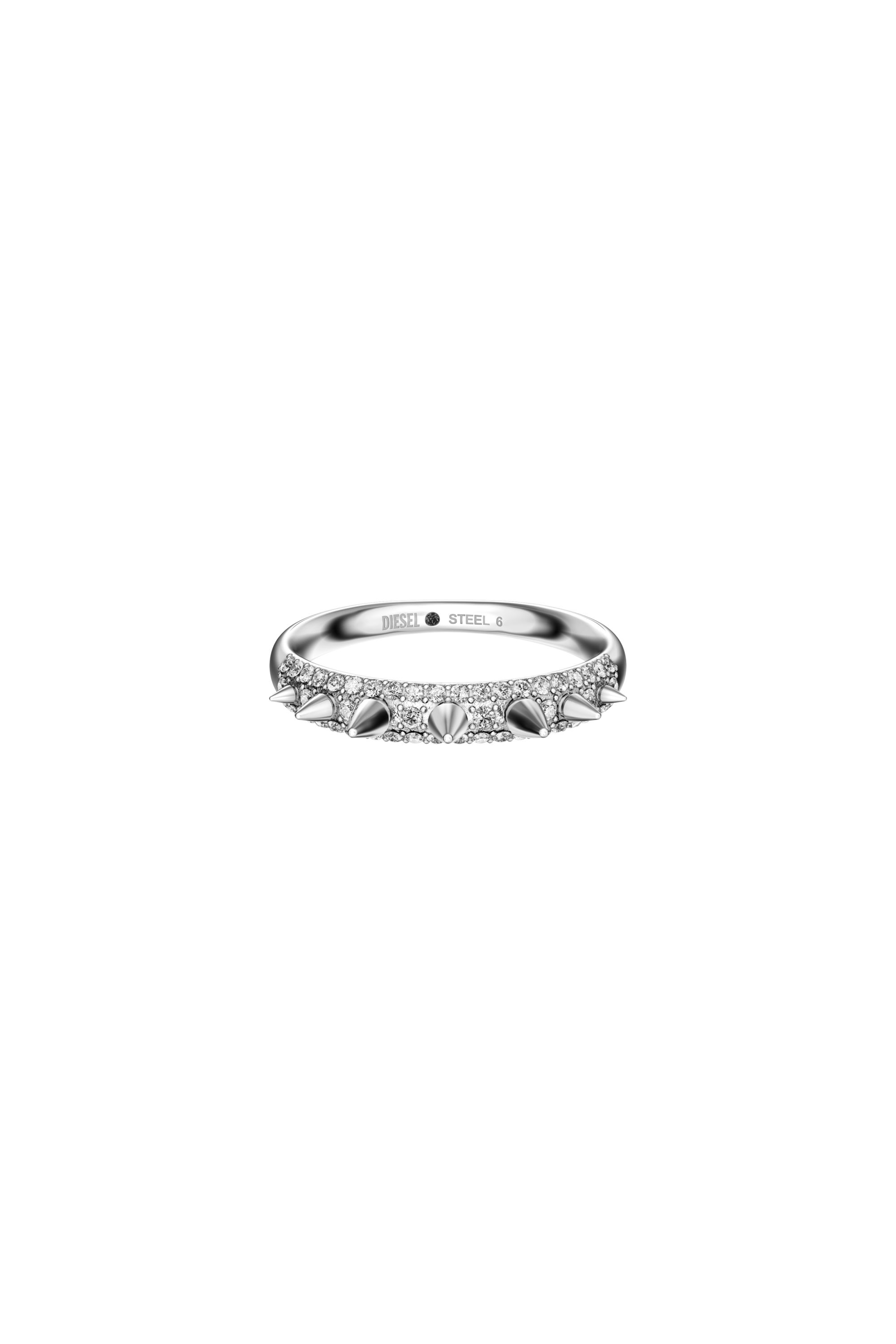 Diesel - DX1729040, Anello a fascia in acciaio inox Unisex in Argento - 2