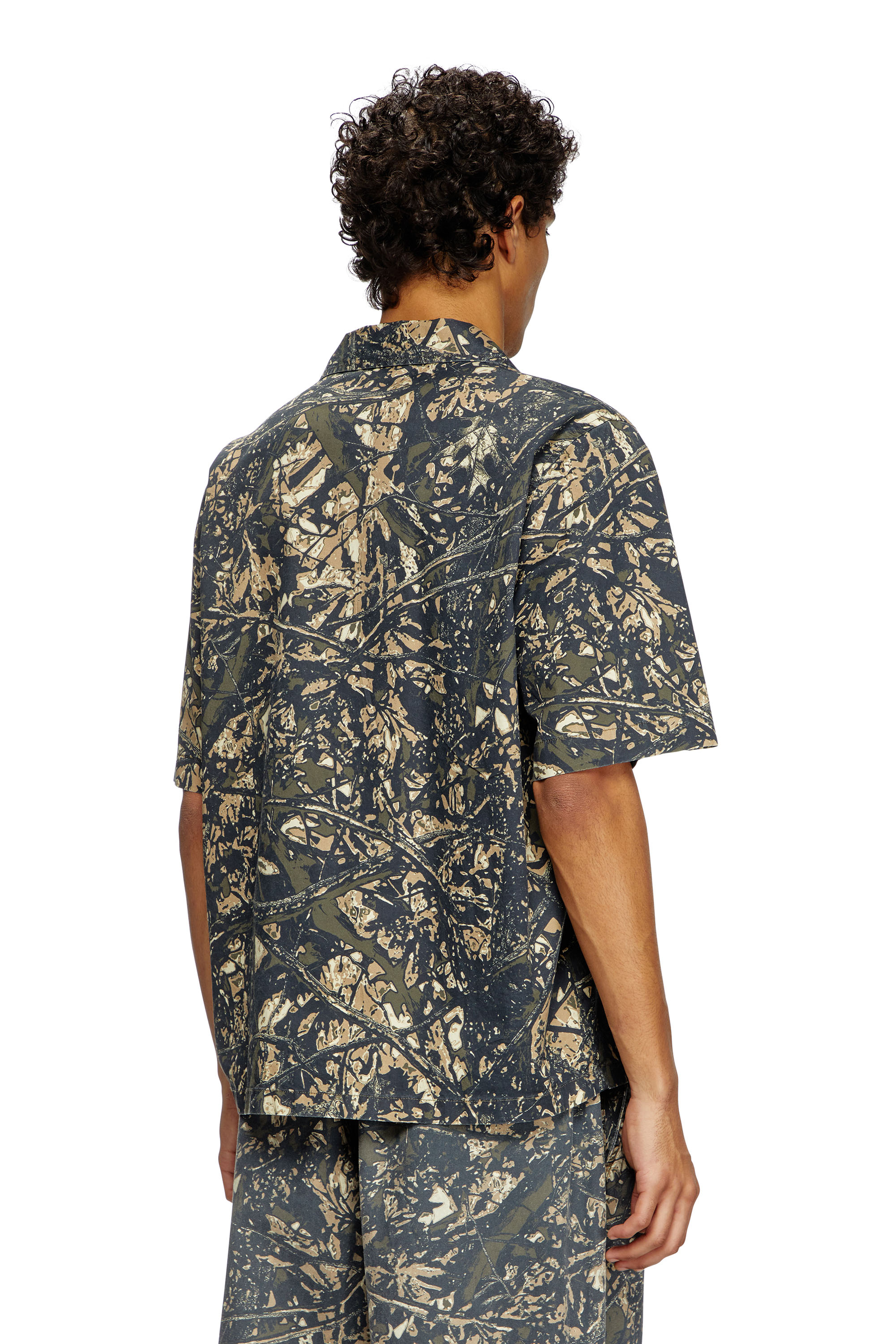 Diesel - S-LINT, Camicia a maniche corte con stampa camo Uomo in Multicolor - 4