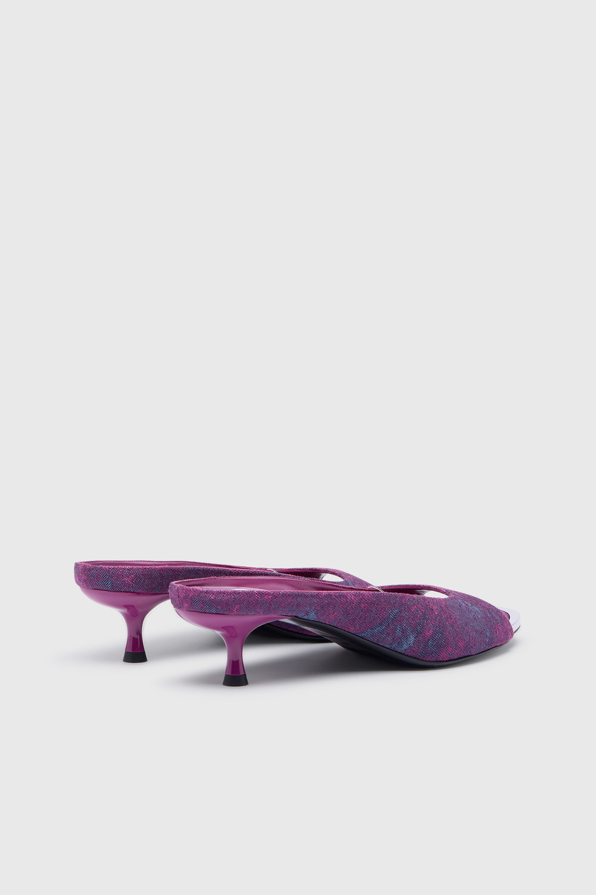 Diesel - D-DIAM'S-SA-40, D-Diam's-Mule in denim con Oval D sospeso Donna in Viola - 3