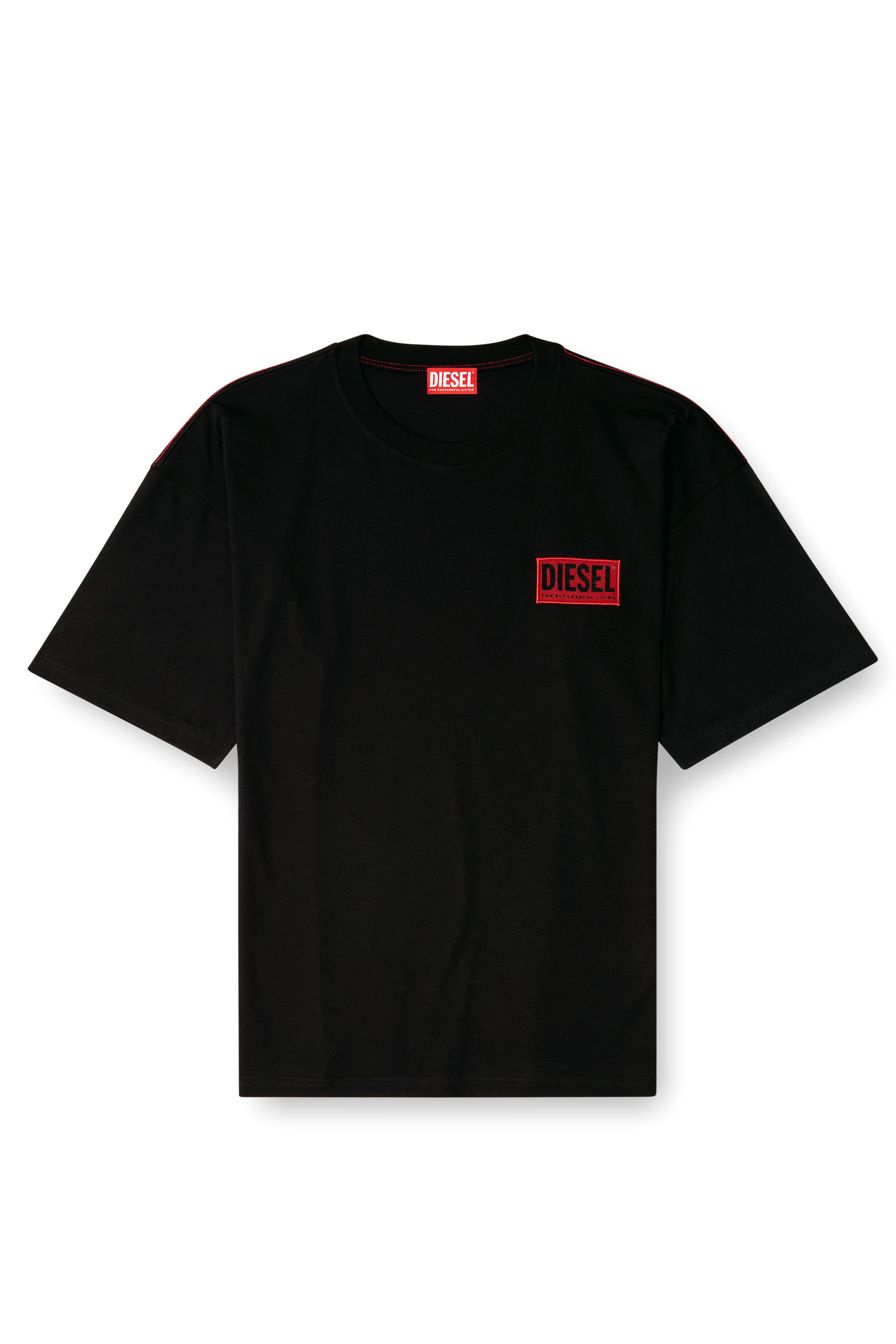 Diesel - T-BOXT-R31, T-shirt con patch logo Uomo in Nero - 2