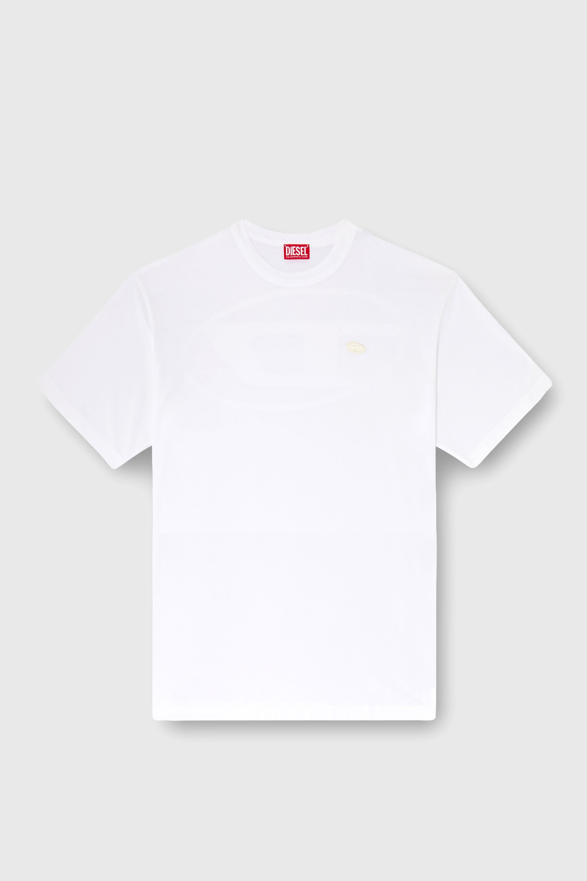 Diesel - T-WASH-MOON-T92, T-shirt in cotone con logo Oval D e grafica Uomo in Bianco - 2