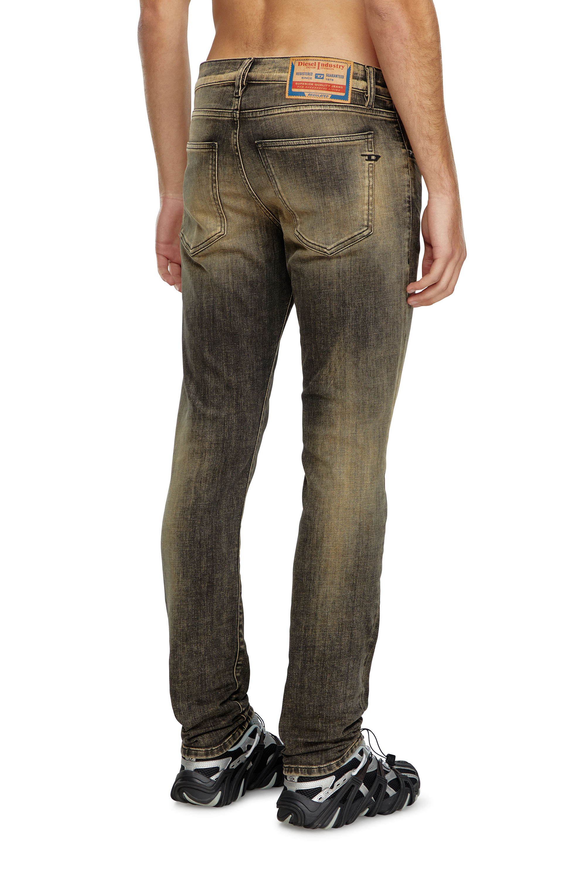 Diesel - Slim Jeans 2019 D-Strukt 09J48 Uomo, Nero/Beige - Image 4