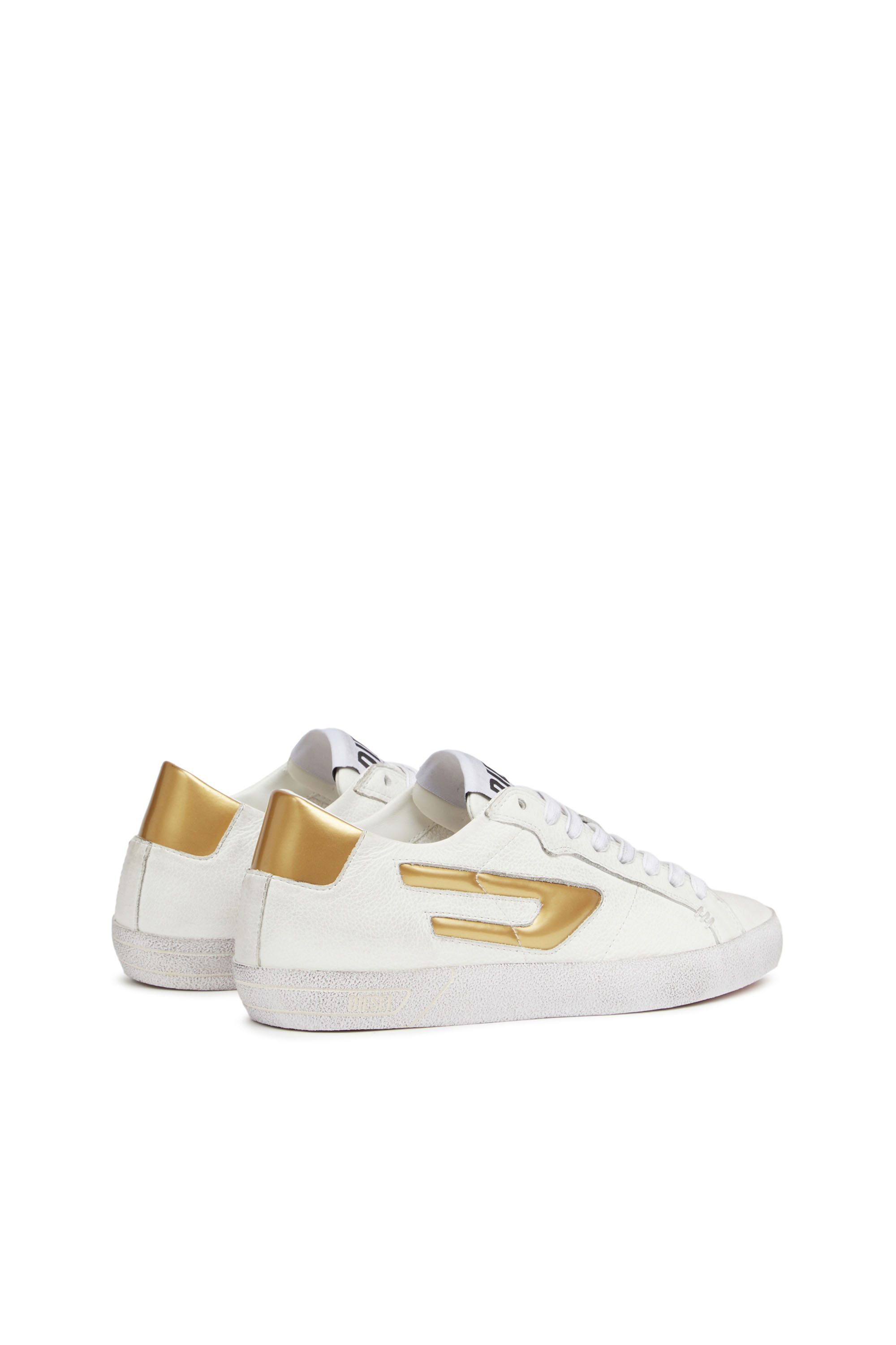 S-LEROJI LOW W, Bianco/Giallo Diesel - S-LEROJI LOW W, S-Leroji Low W - Sneaker low-top con logo D metallizzato Donna in Multicolor - 5