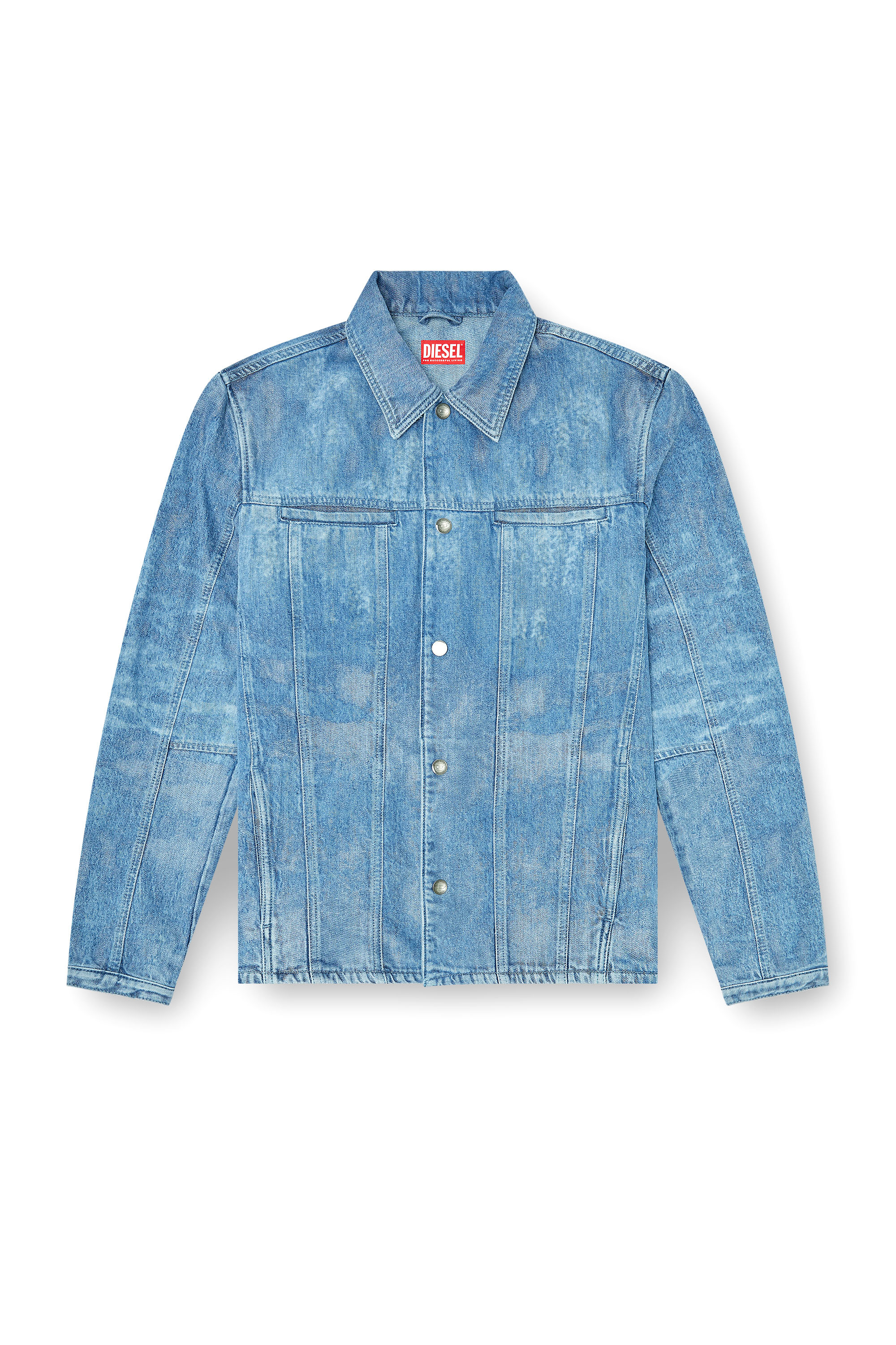 Diesel - D-SERON-FSI, Giacca in satin denim Uomo in Blu - 2