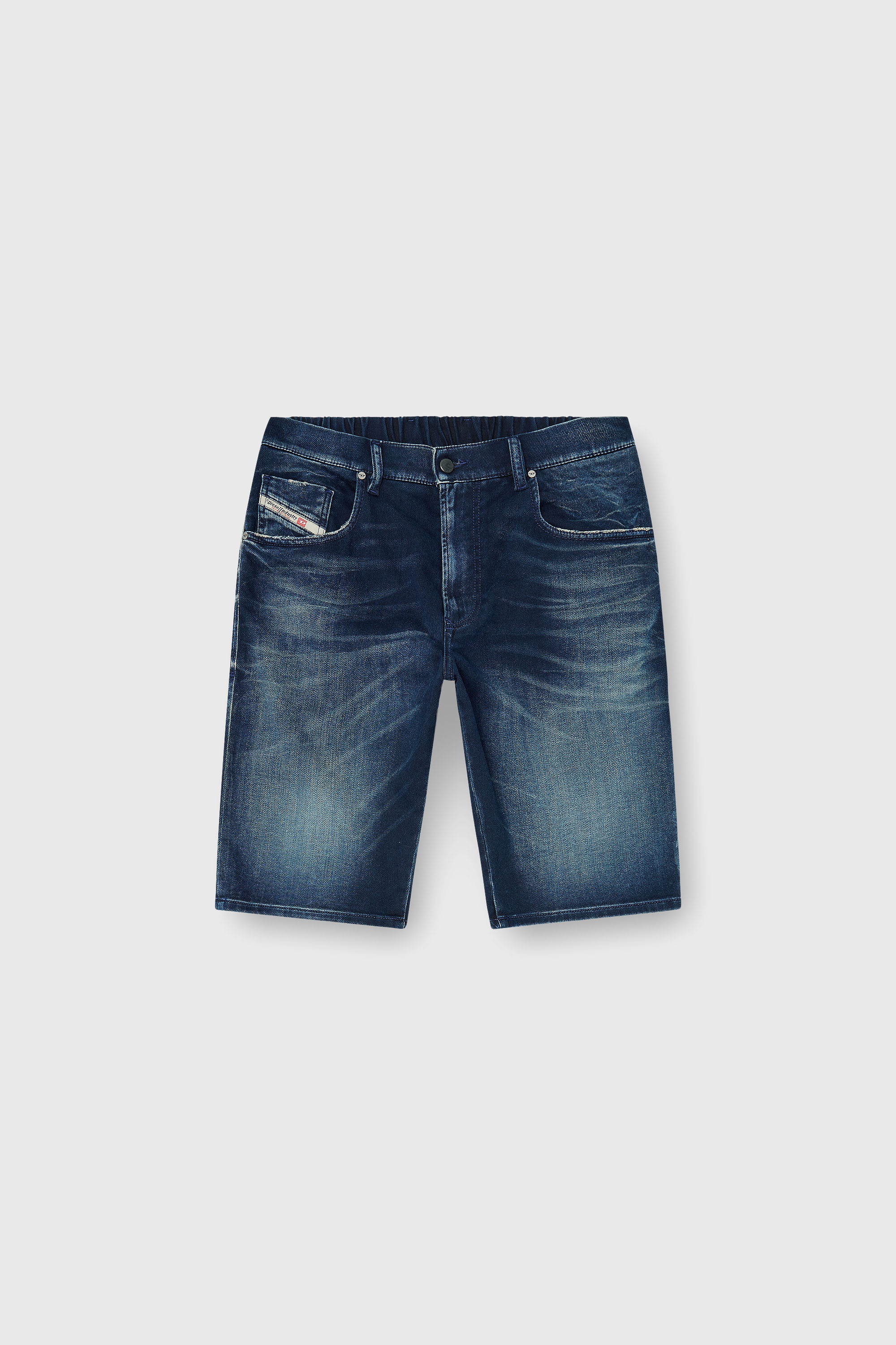Diesel - 2033 D-KROOLEY-SHORT-BW JOGG, Chino shorts in JoggJeans sfumato Uomo in Blu - 2