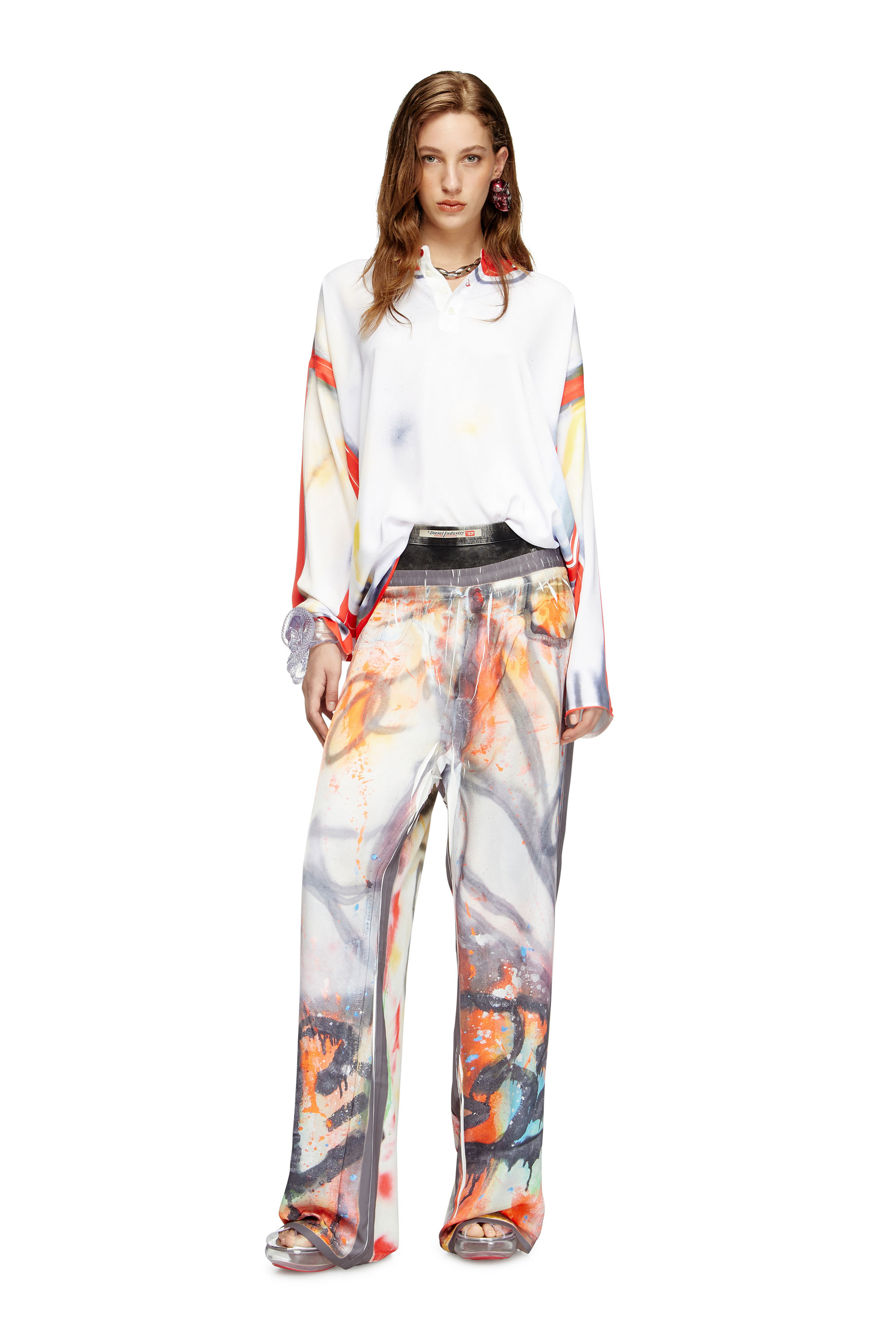 Diesel - T-OLAVI-A-SER-GRAFFITI-USA, Top con stampa graffiti Unisex in Multicolor - 6