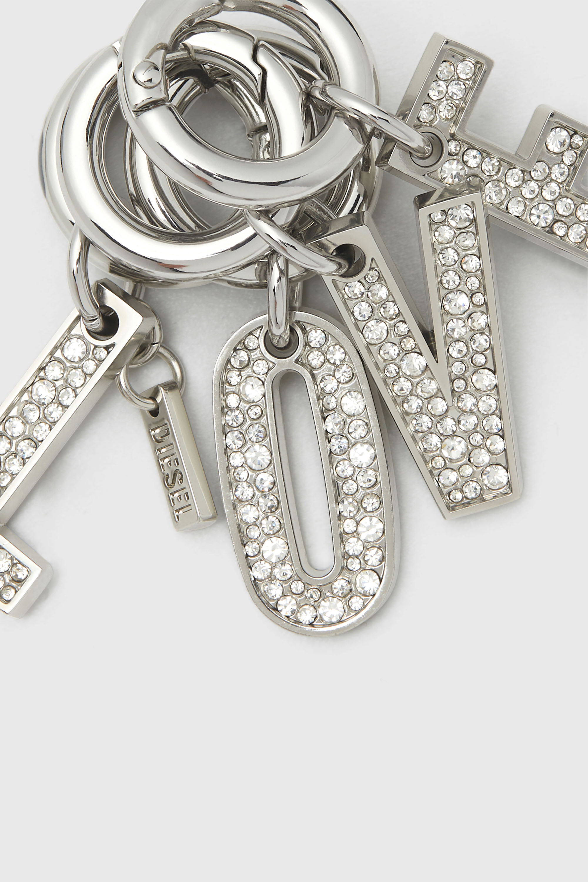 Diesel - CHARM-LOVE, Charms in metallo con lettering LOVE Donna in Argento - 2