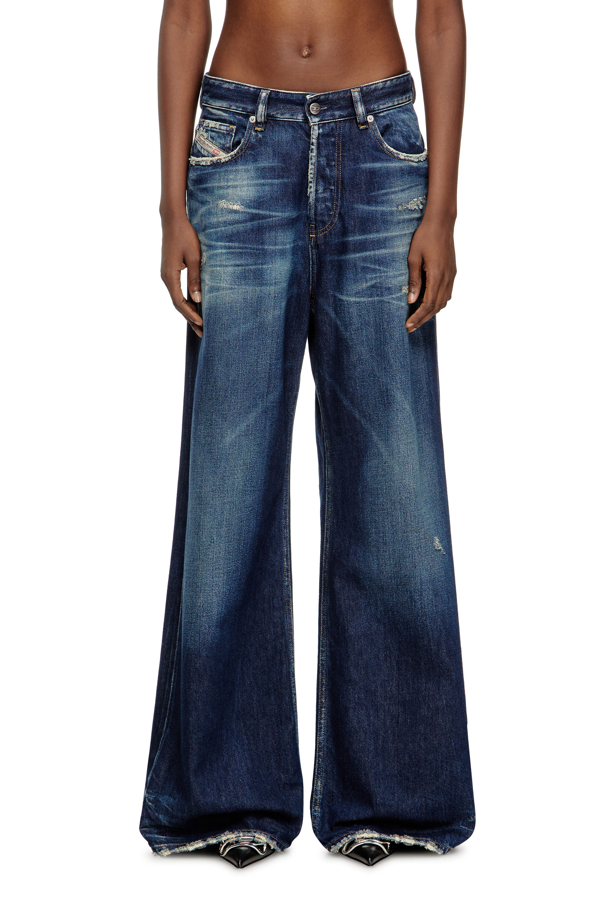 Diesel - Relaxed Jeans 1996 D-Sire 09M06 Donna, Blu Scuro - Image 1