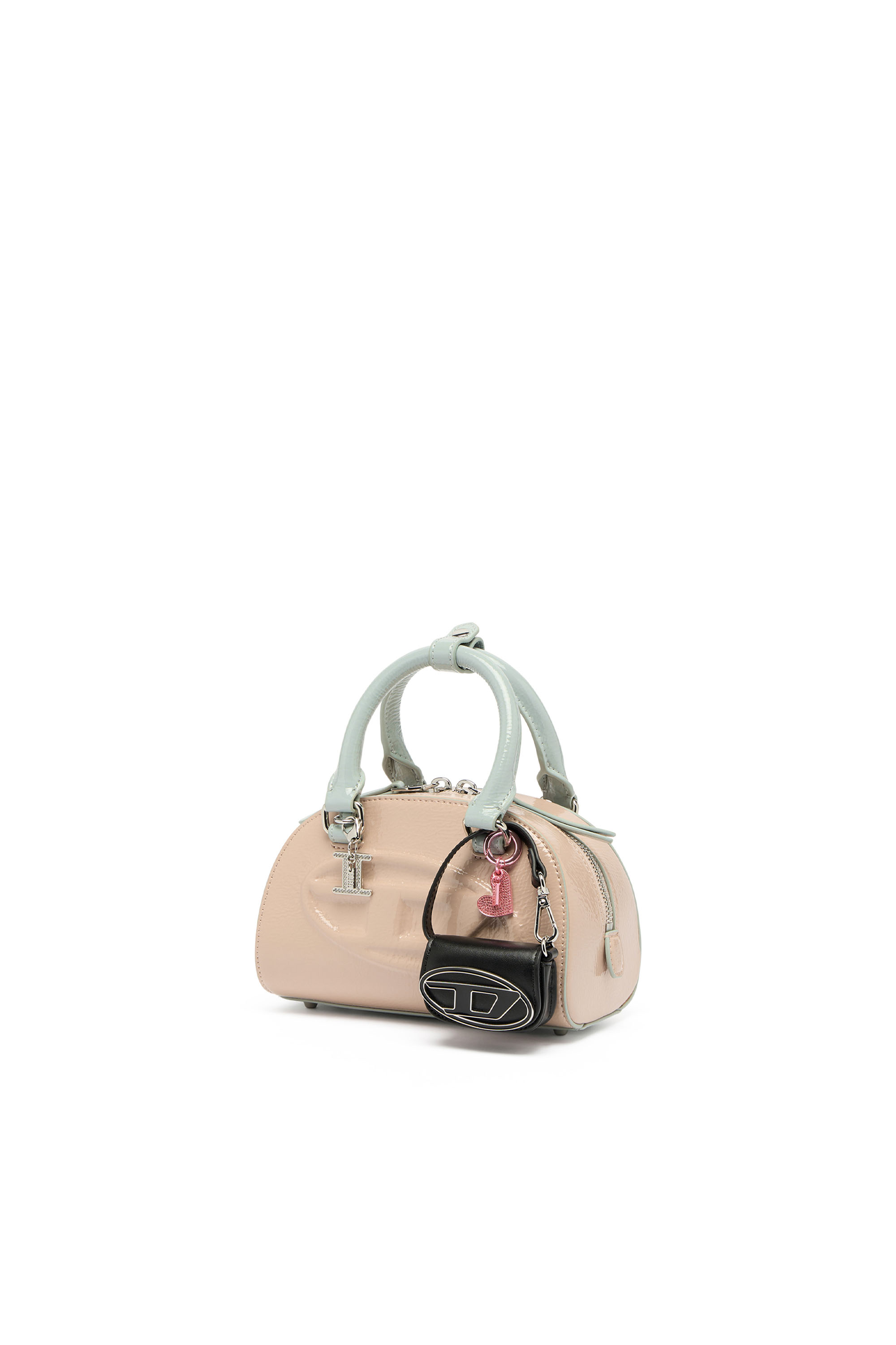Diesel - 1DR DOME CROSSBODY, 1DR Dome-Mini borsa bowling effetto naplak Donna in Rosa - 2