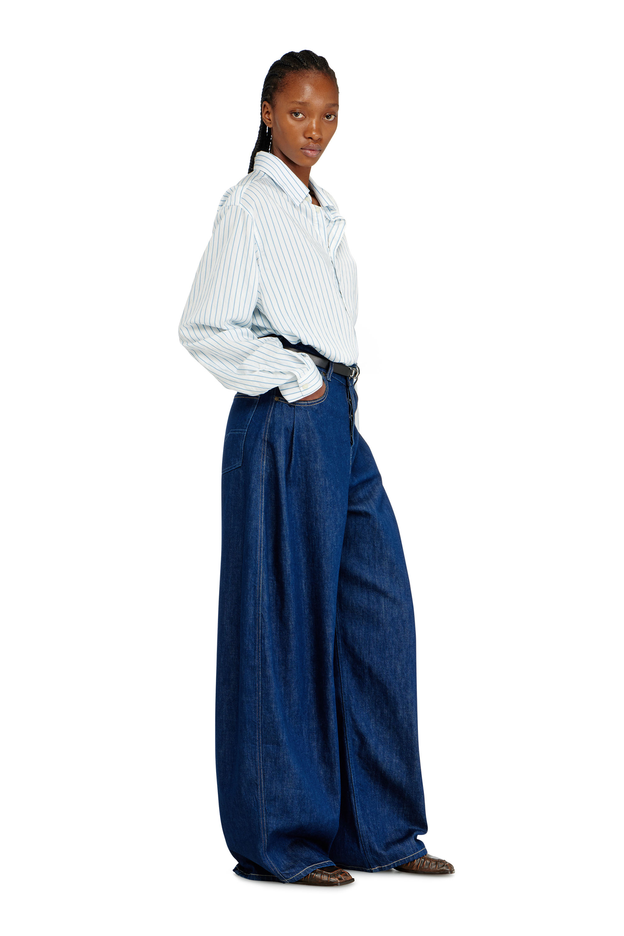 Diesel - Relaxed Jeans 1987 D-Khelz 09Q09 Donna, Blu Scuro - Image 2