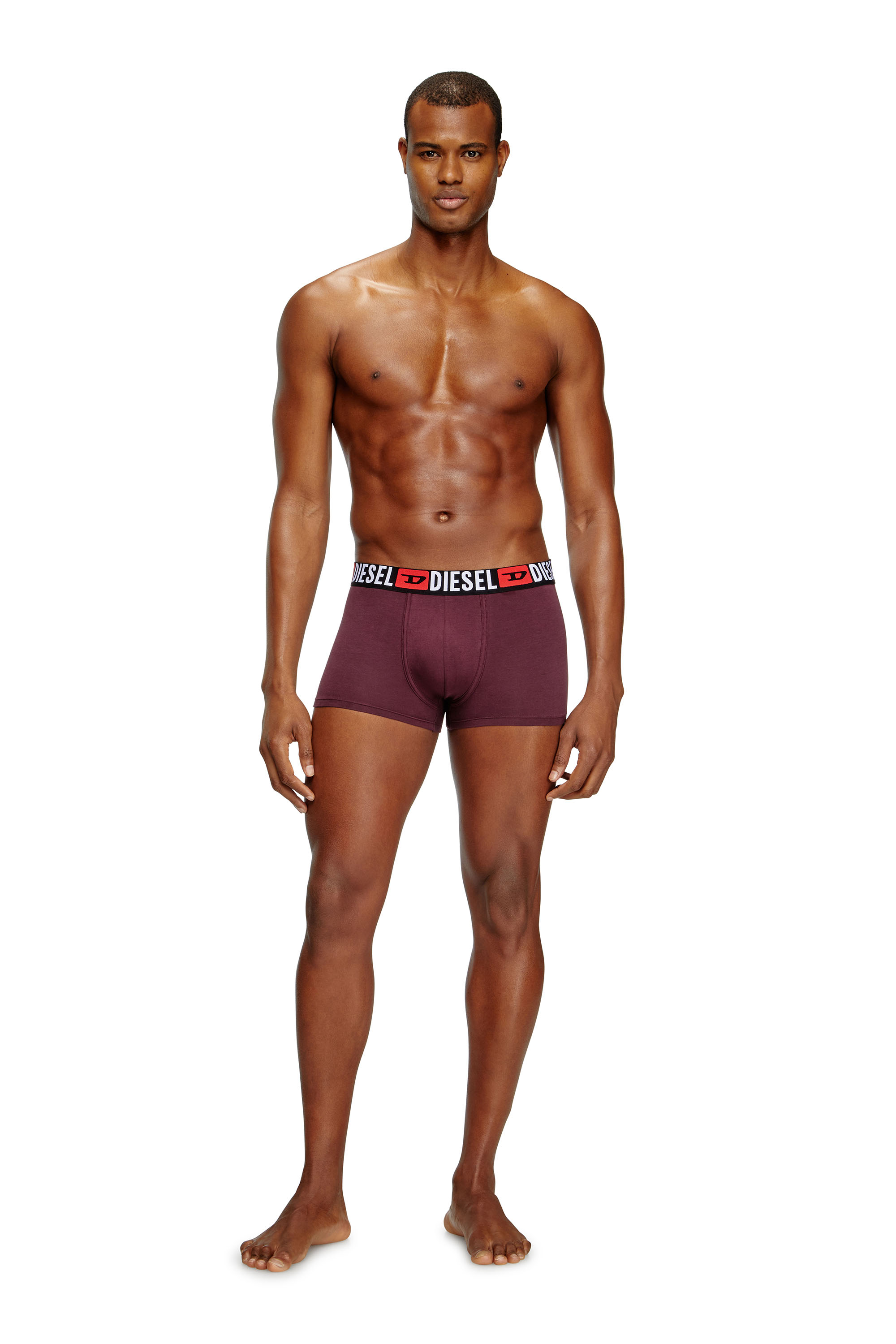 Diesel - UMBX-DAMIENTHREEPACK, Set di tre boxer con elastico in vita con logo all-over Uomo in Multicolor - 1