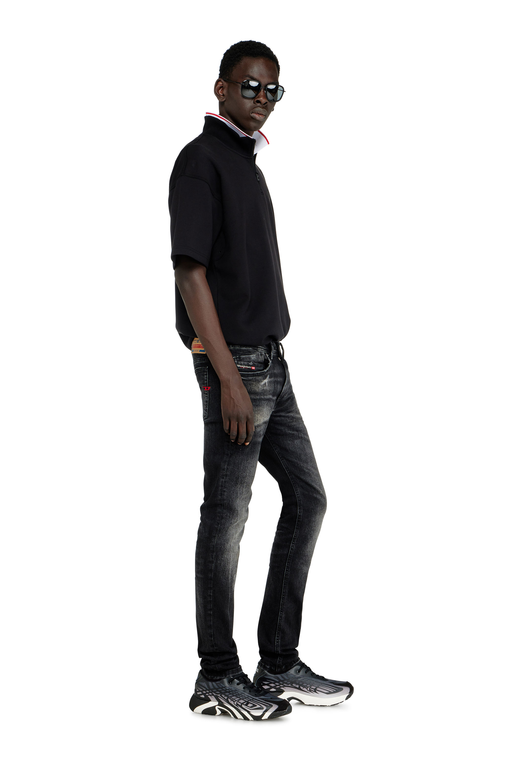 Diesel - Skinny Jeans 1979 Sleenker 0DBDP Uomo, Nero/Grigio scuro - Image 3