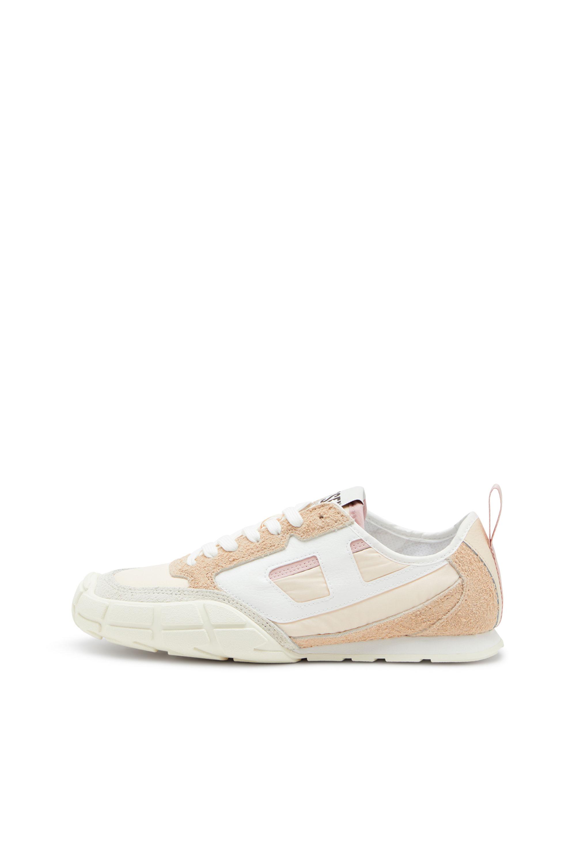 Diesel - S-PAGODHA LOW W, Woman's S-Pagodha-Sneakers in leather, suede and ripstop in Beige - 7