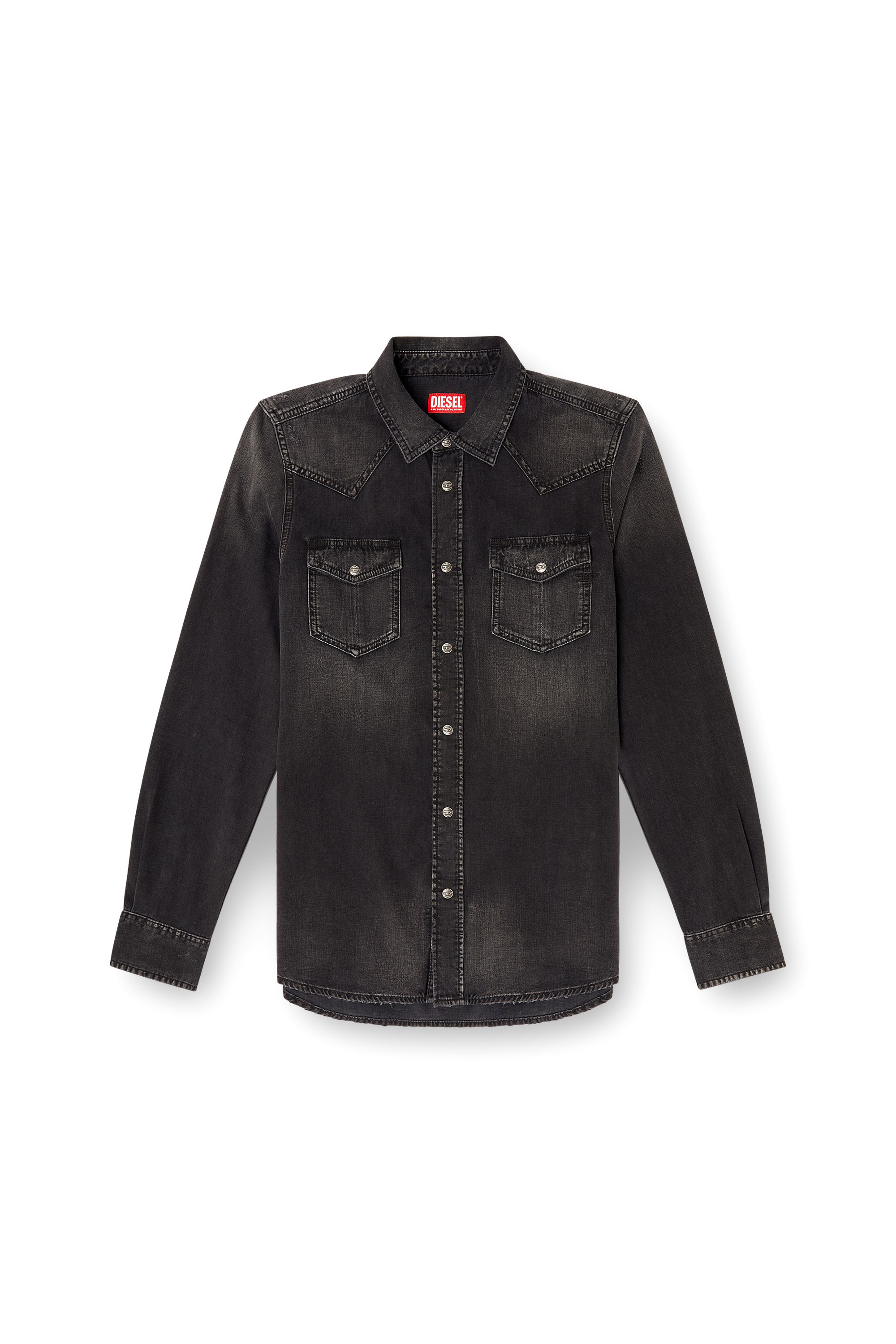 Diesel - D-VEGA, Overshirt in denim Uomo in Nero - 3