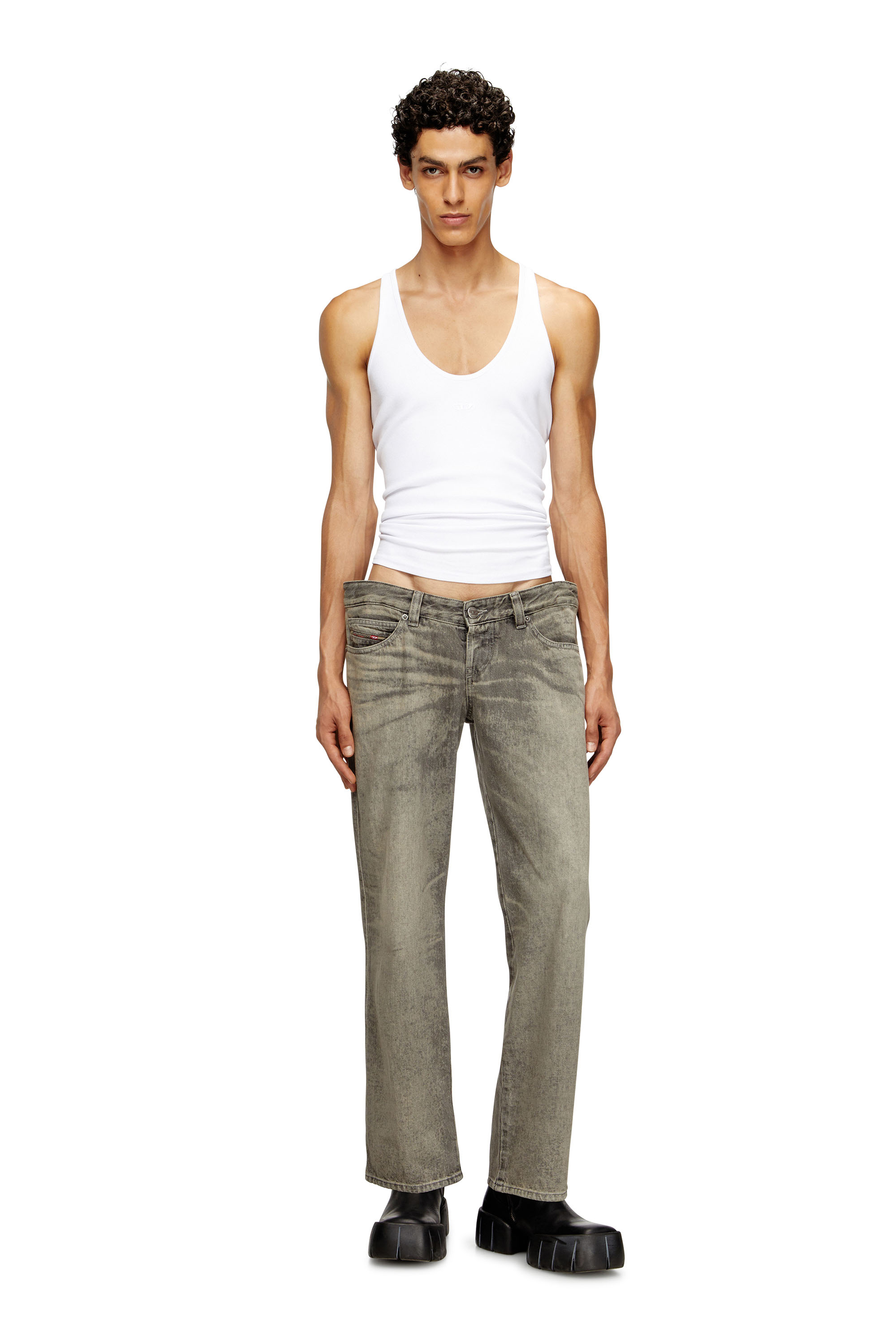 Diesel - Regular Jeans D-Im 007DR Uomo, Grigio - Image 2