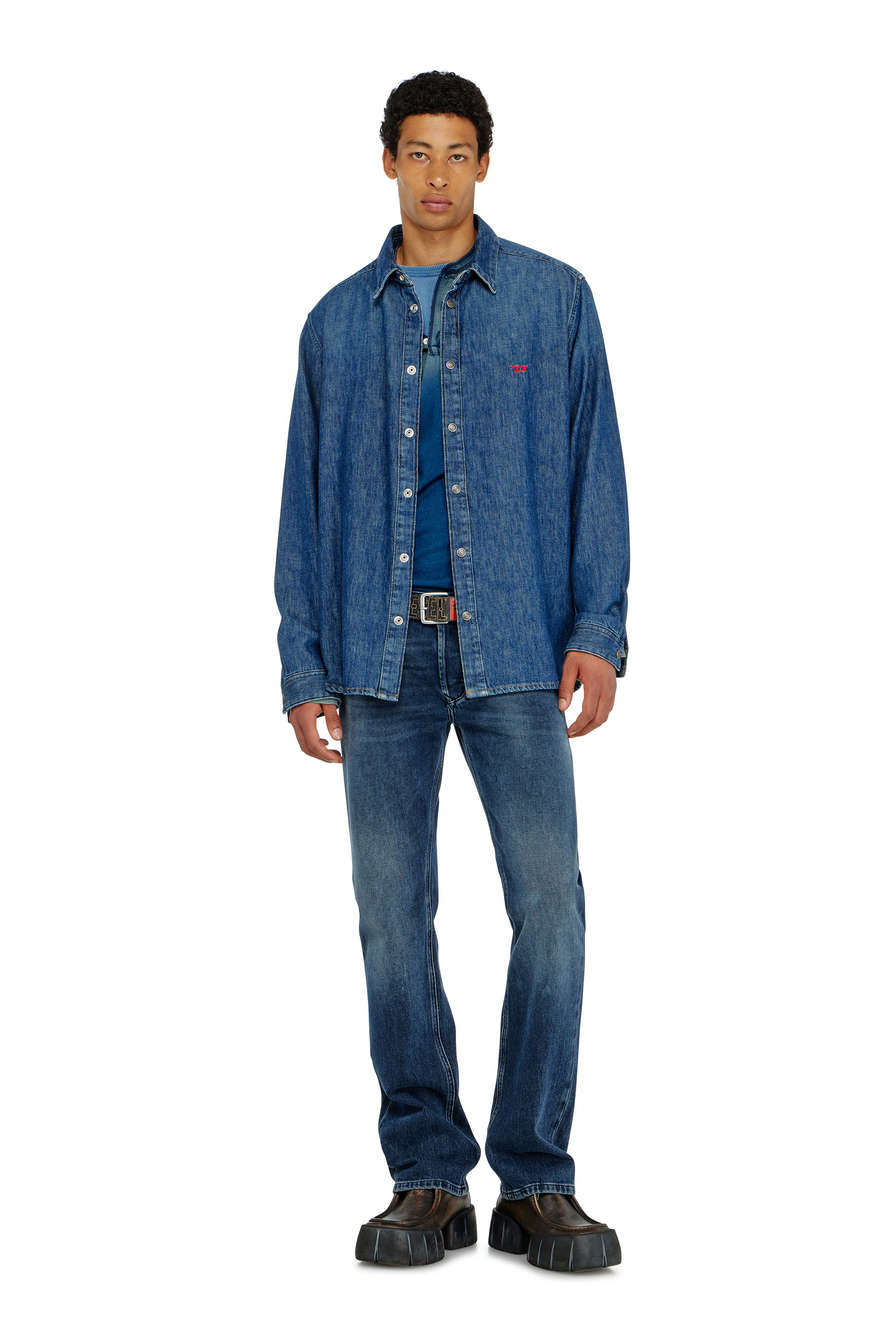 Diesel - Regular Jeans 1985 Larkee 0KBBM Uomo, Blu Scuro - Image 1