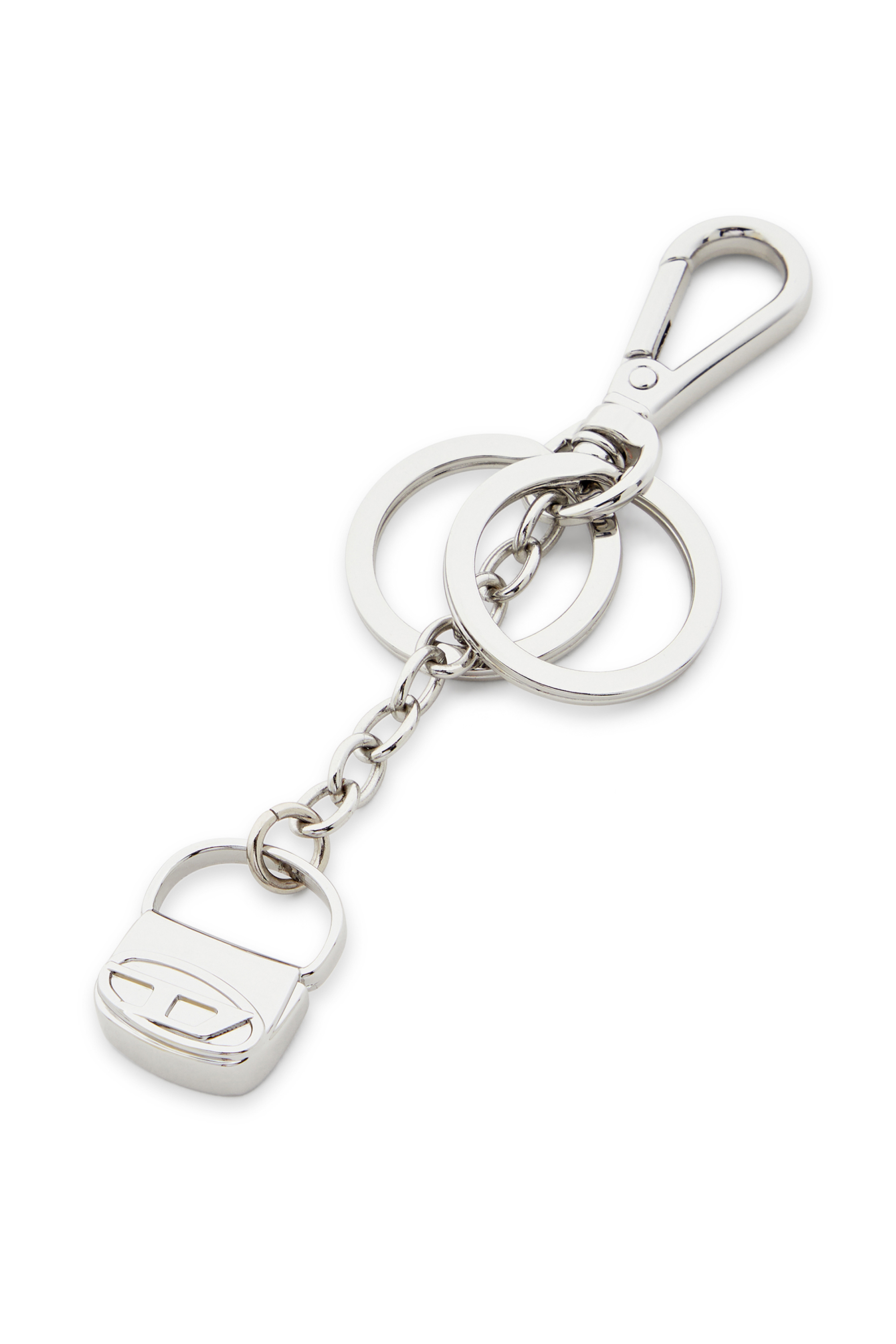 Diesel - 1DR-KEYRING CHARM, Portachiavi in metallo con charm 1DR Donna in Argento - 2