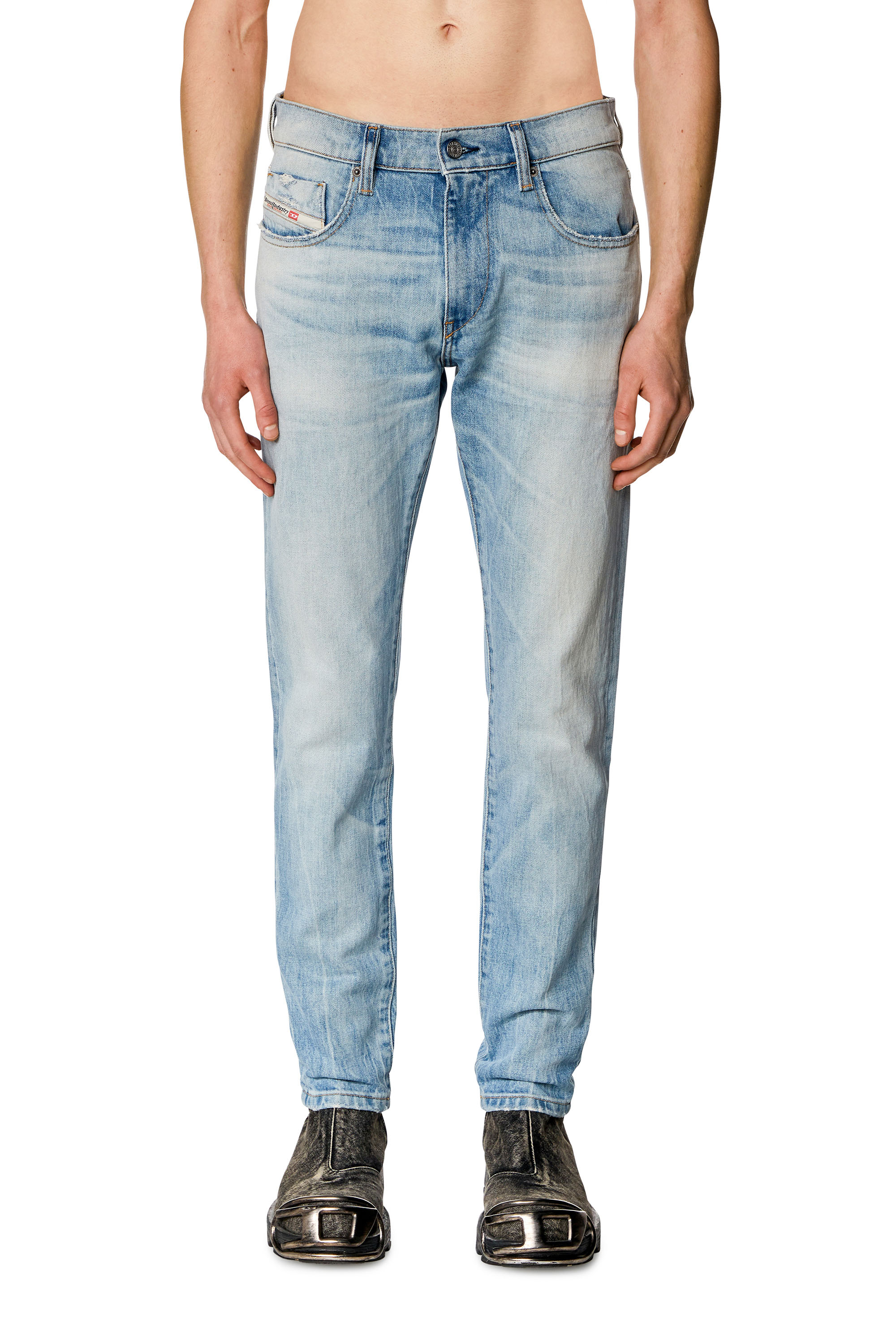 Diesel - Slim Jeans 2019 D-Strukt 0DQAB, Blu Chiaro - Image 1